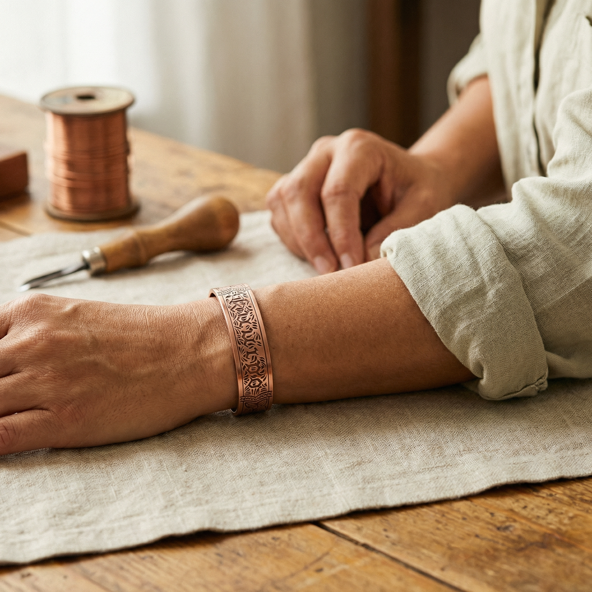 Maria's Drift Copper Bracelet
