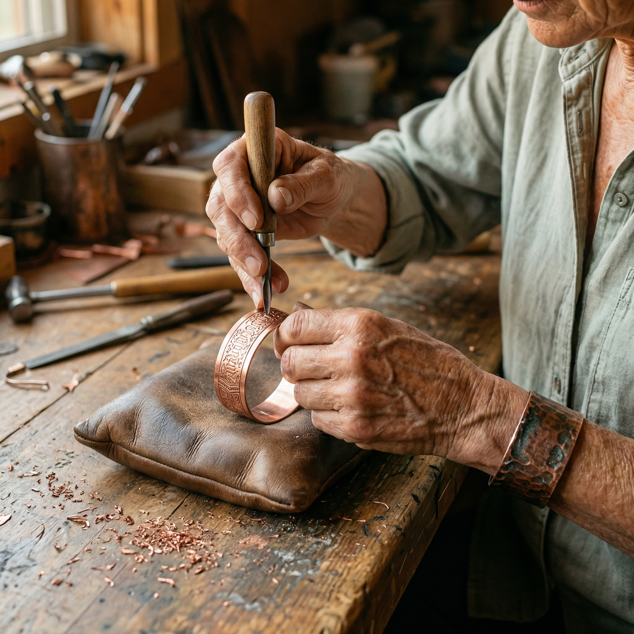Maria's Drift Copper Bracelet