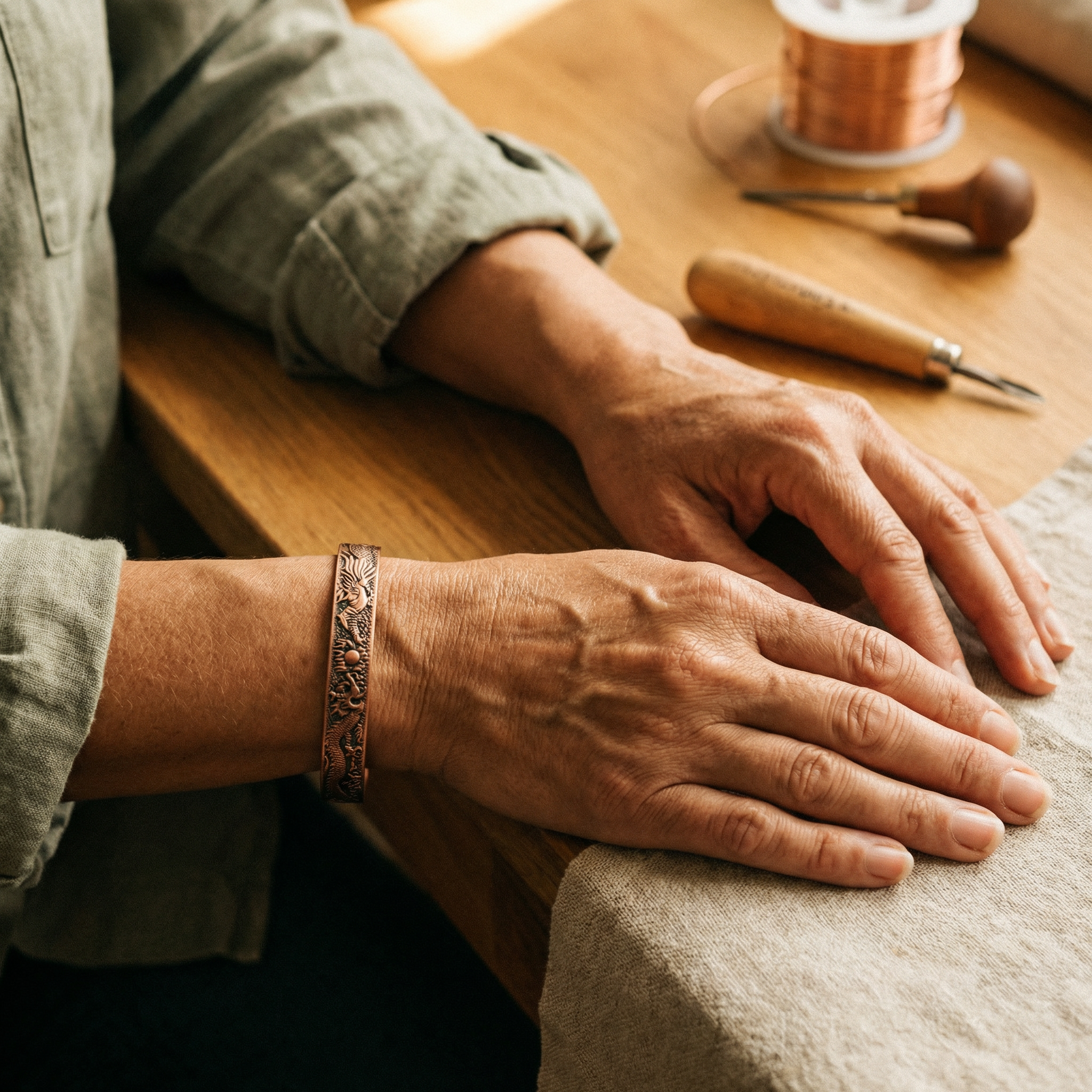 Maria's Loam Copper Bracelet