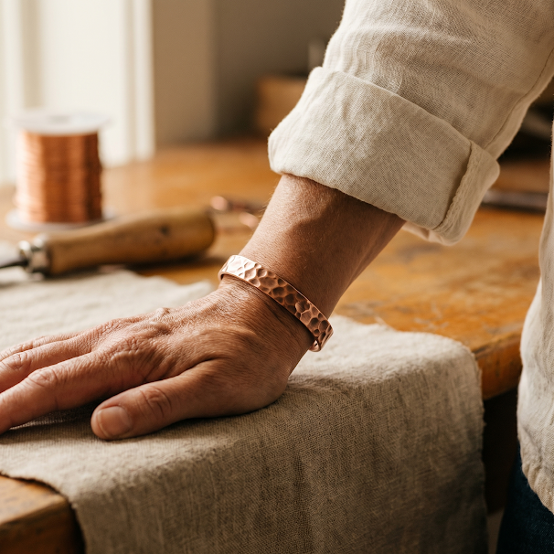 Maria's Furrow Copper Bracelet