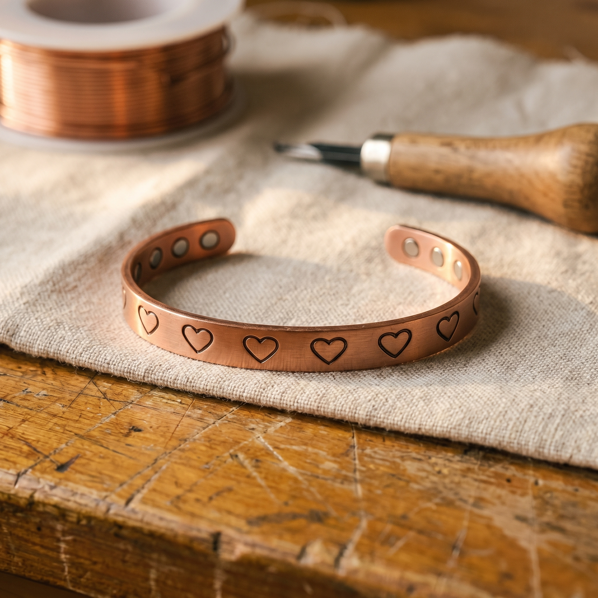 Maria's Hearth Copper Bracelet