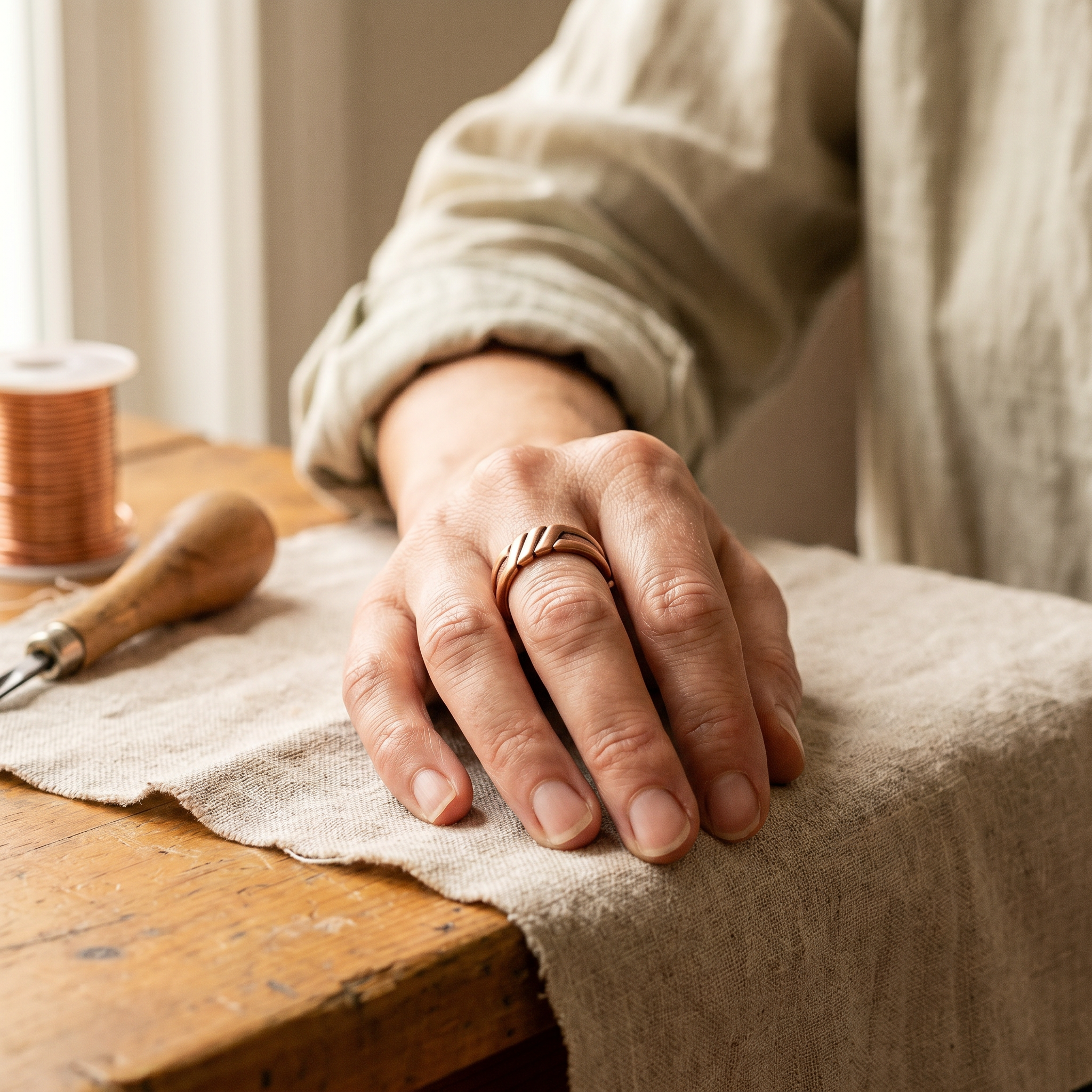 Maria's Peat Copper Ring