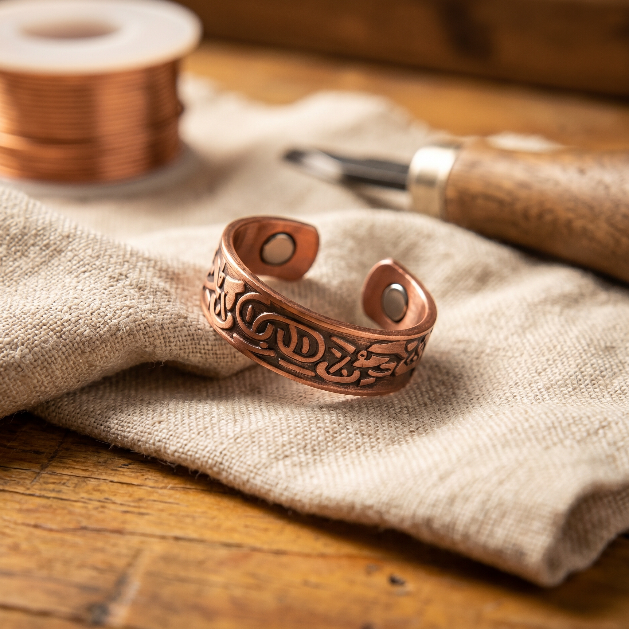 Maria's Burr Copper Ring