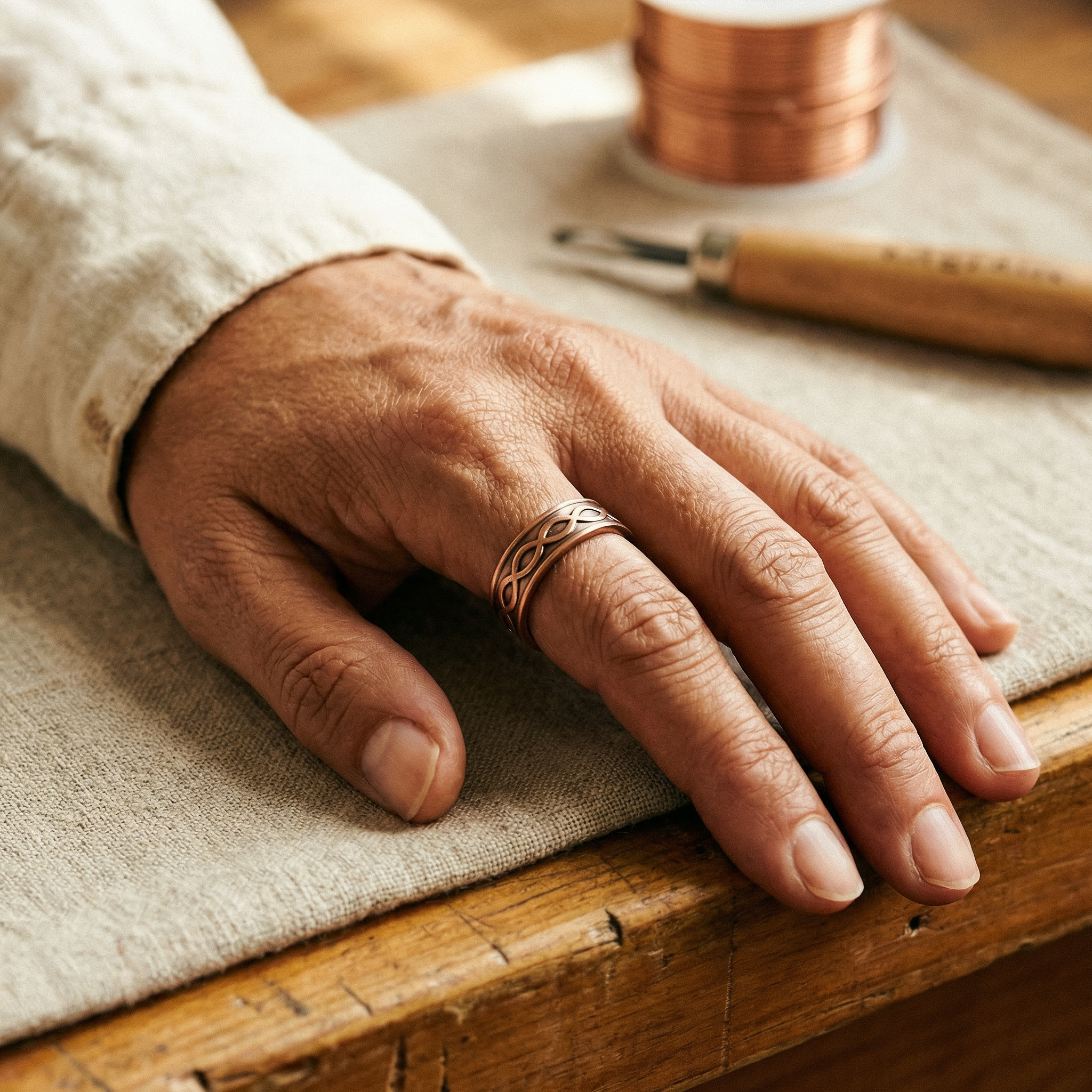 Maria's Char Copper Ring