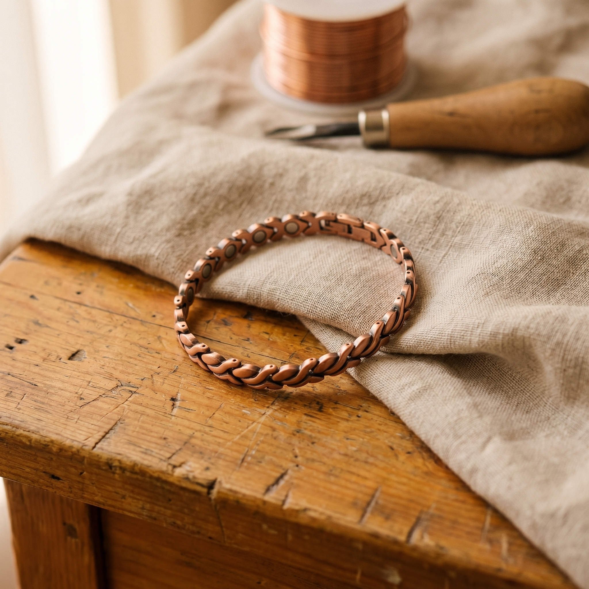Maria's Dune Copper Anklet