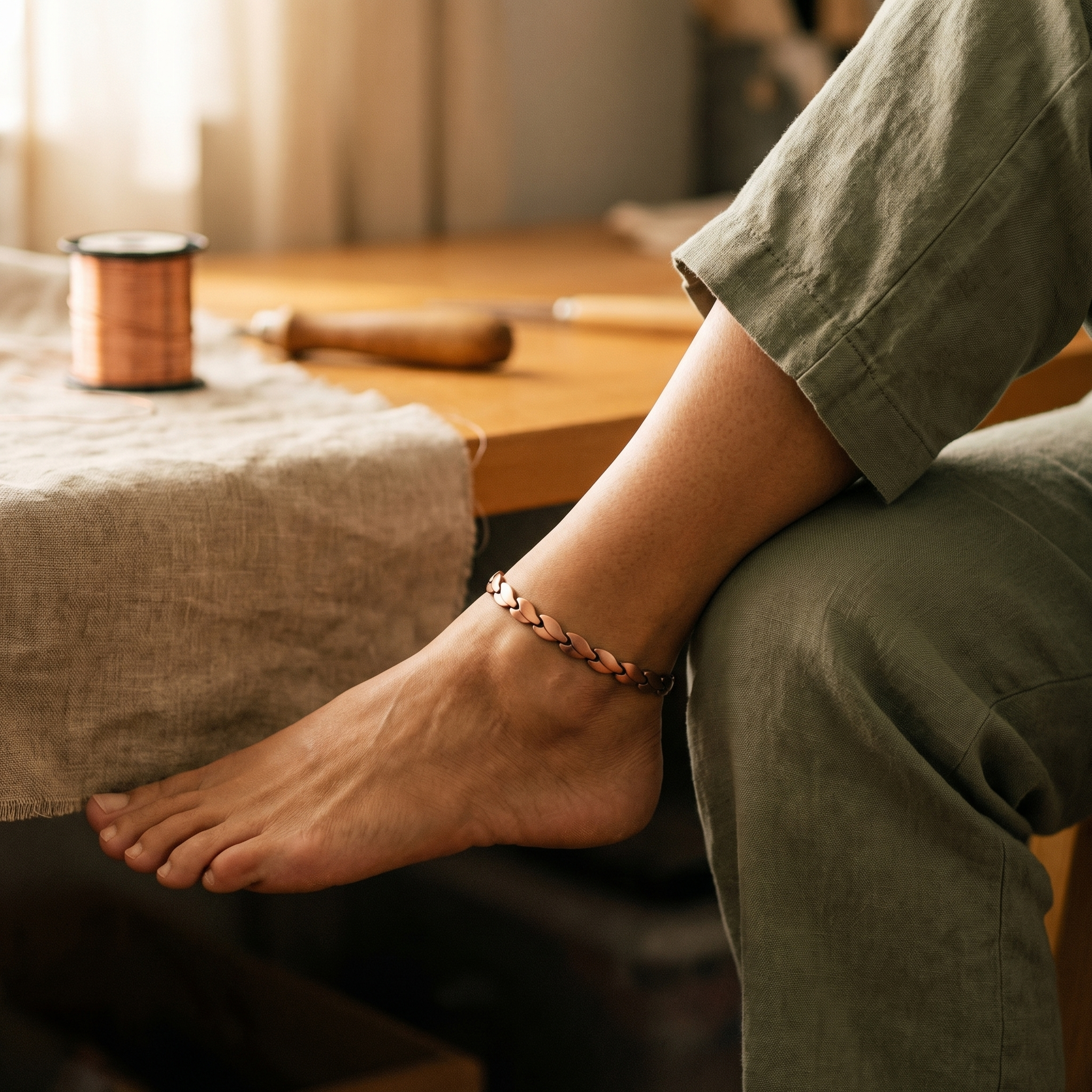 Maria's Marsh Copper Anklet