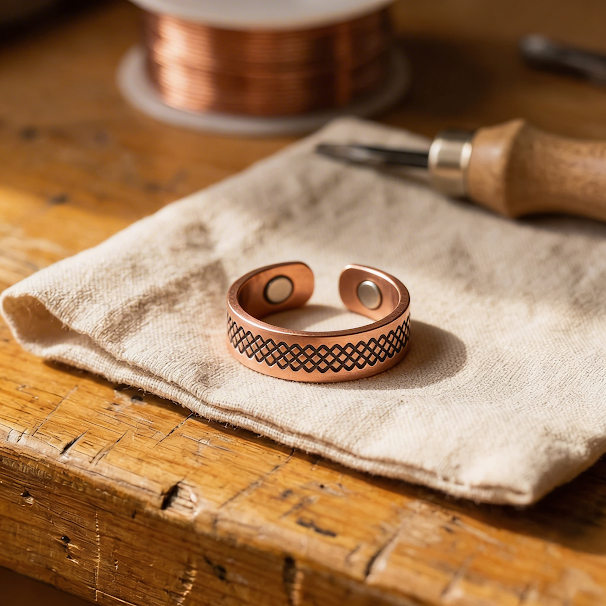 Maria's Grid Copper Ring