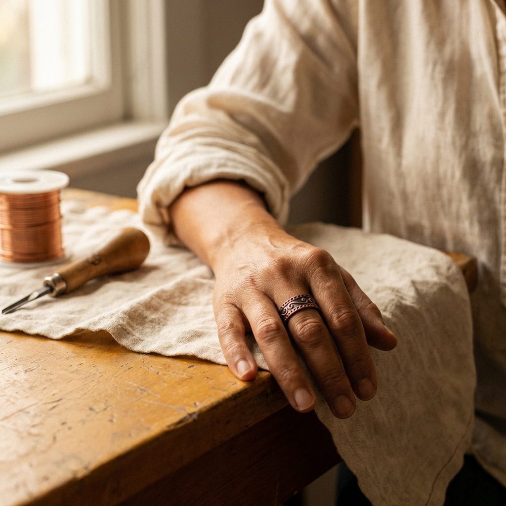 Maria's Fern Copper Ring