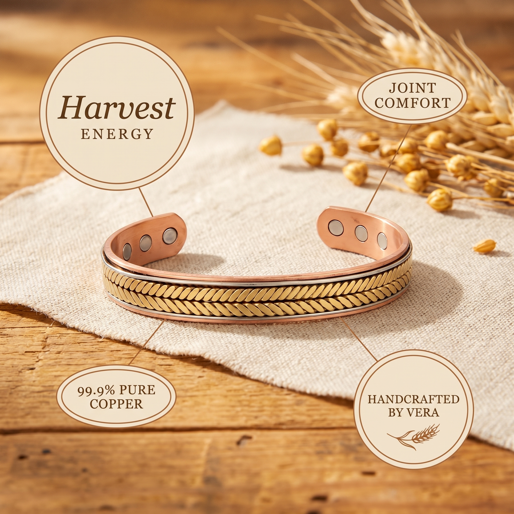 Maria's Harvest Copper Bracelet
