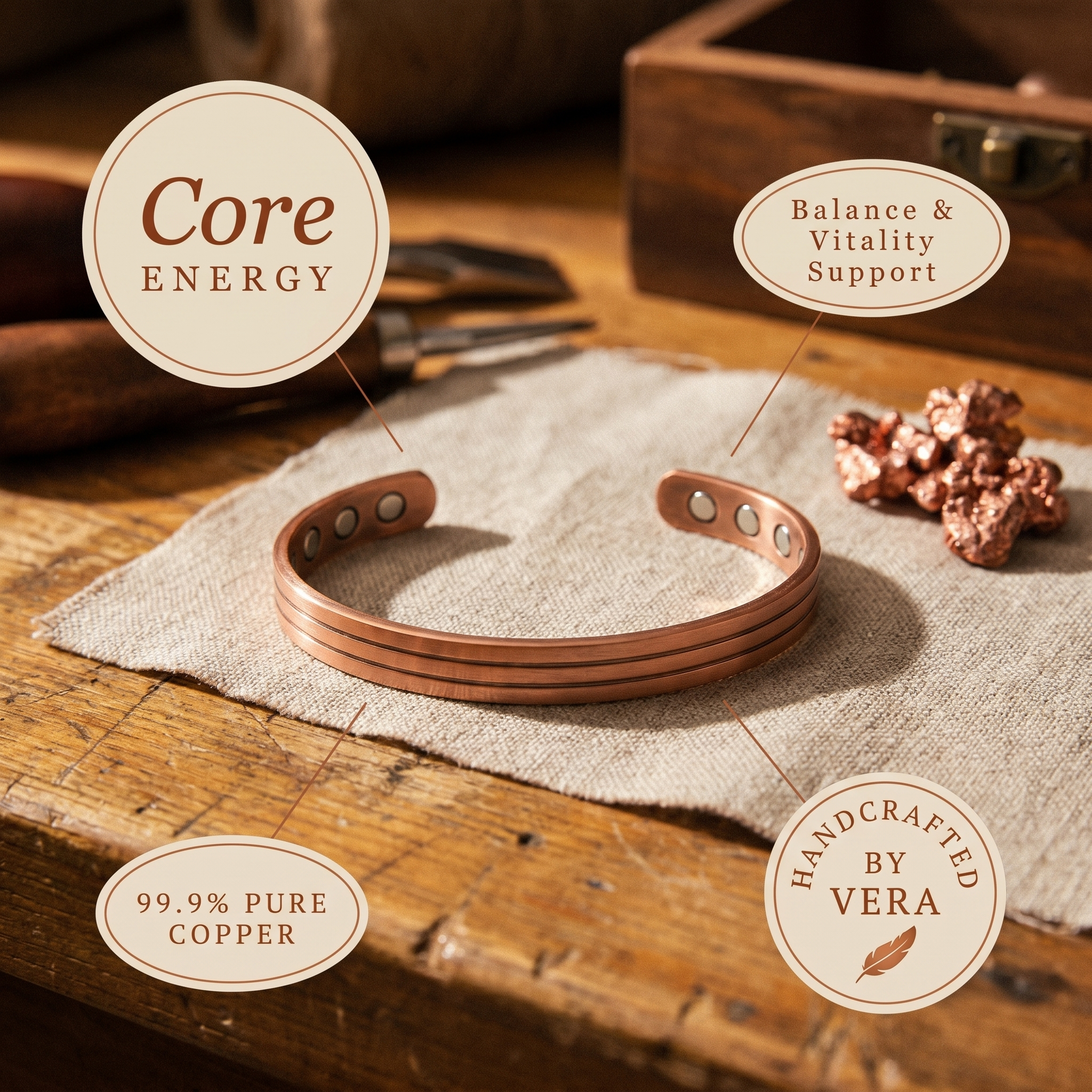 Maria's Core Copper Bracelet