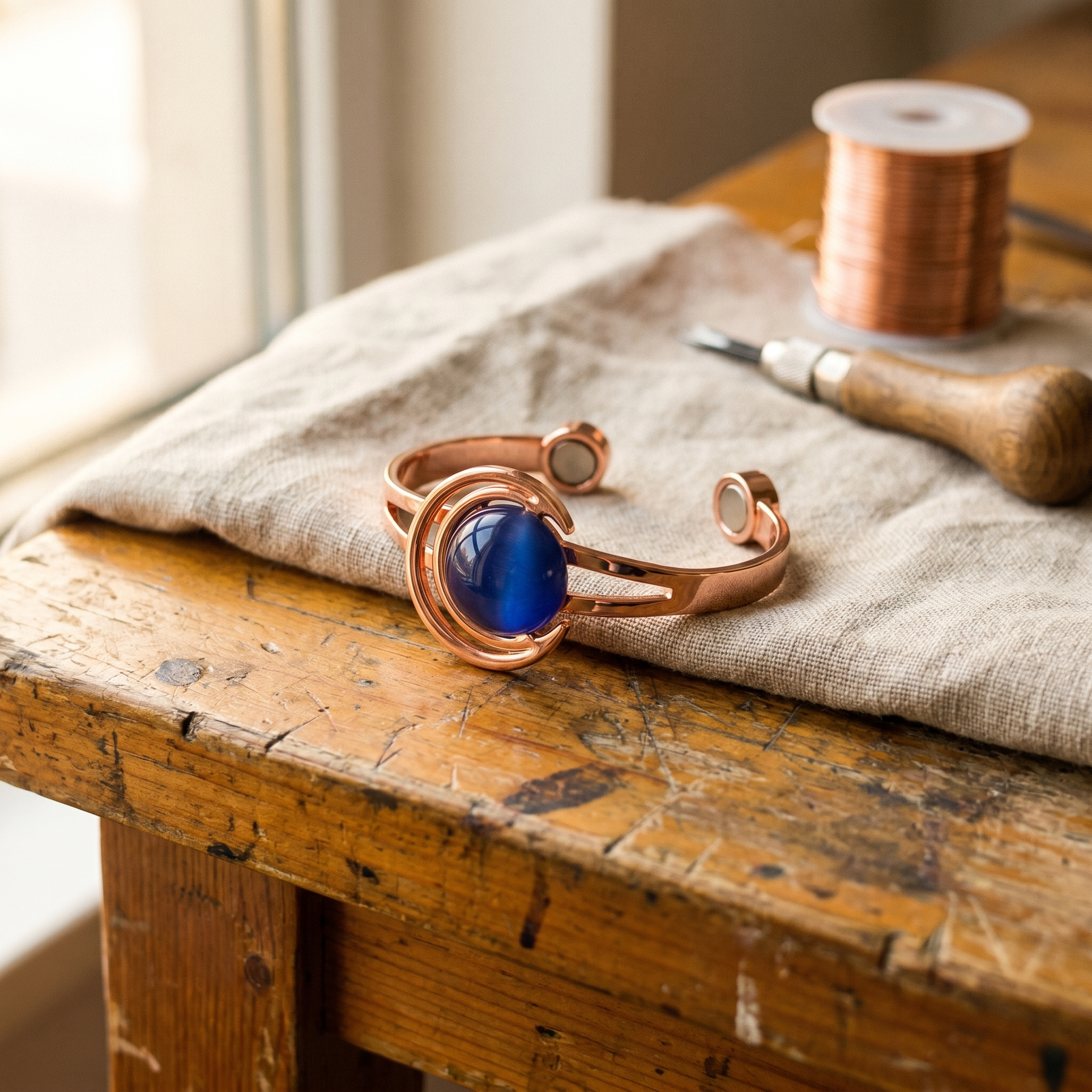 Maria's Sphere Copper Bracelet