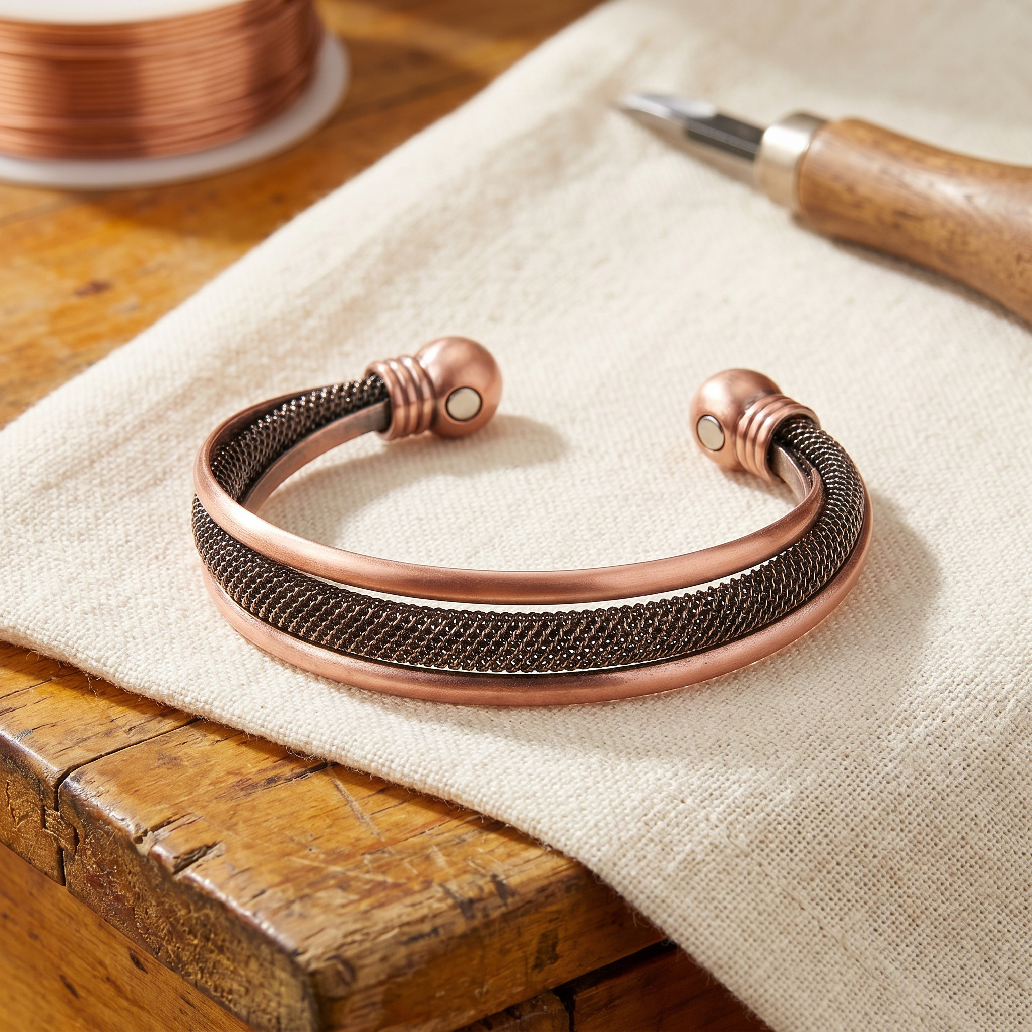 Maria's Cairn Copper Bracelet