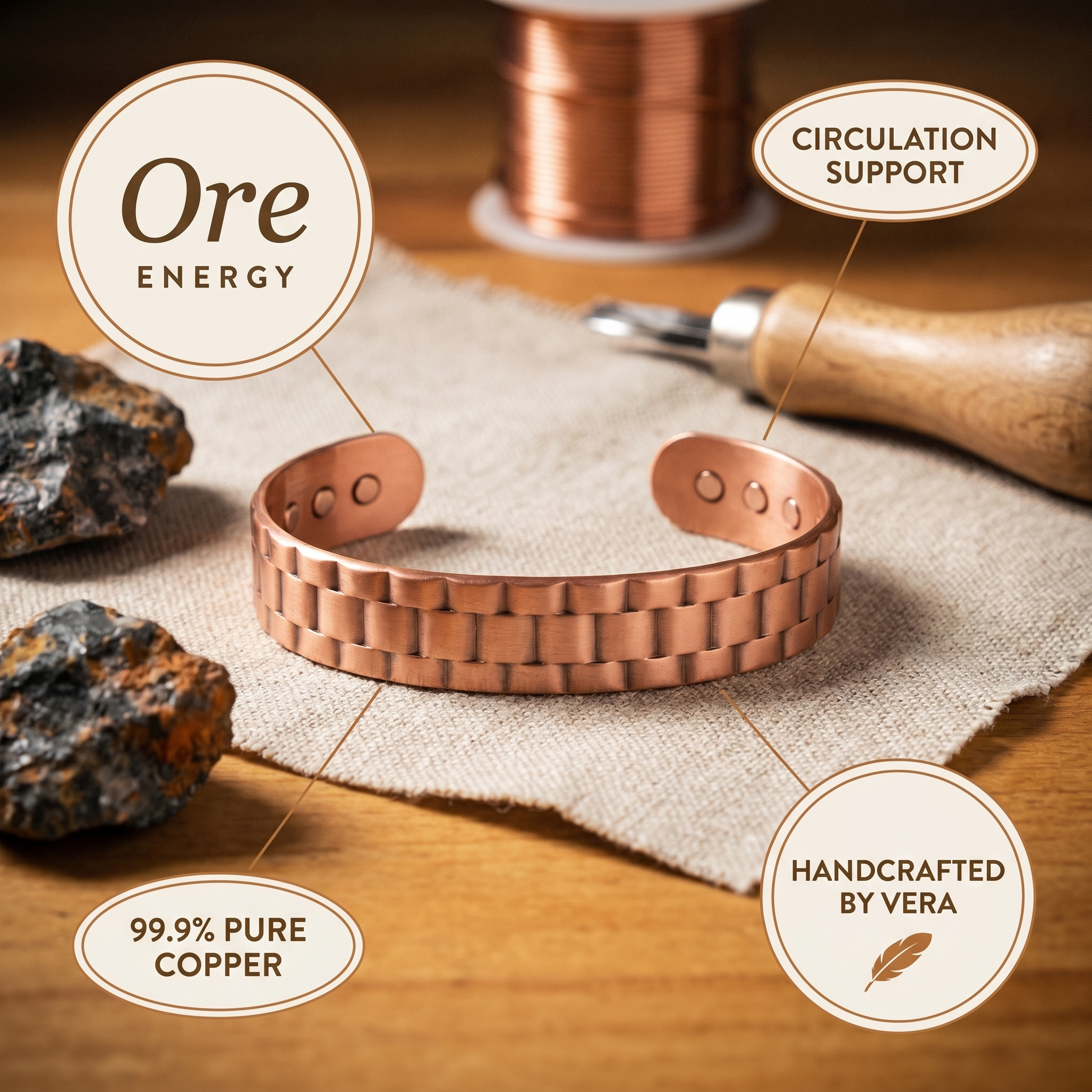 Maria's Ore Men's Copper Bracelet