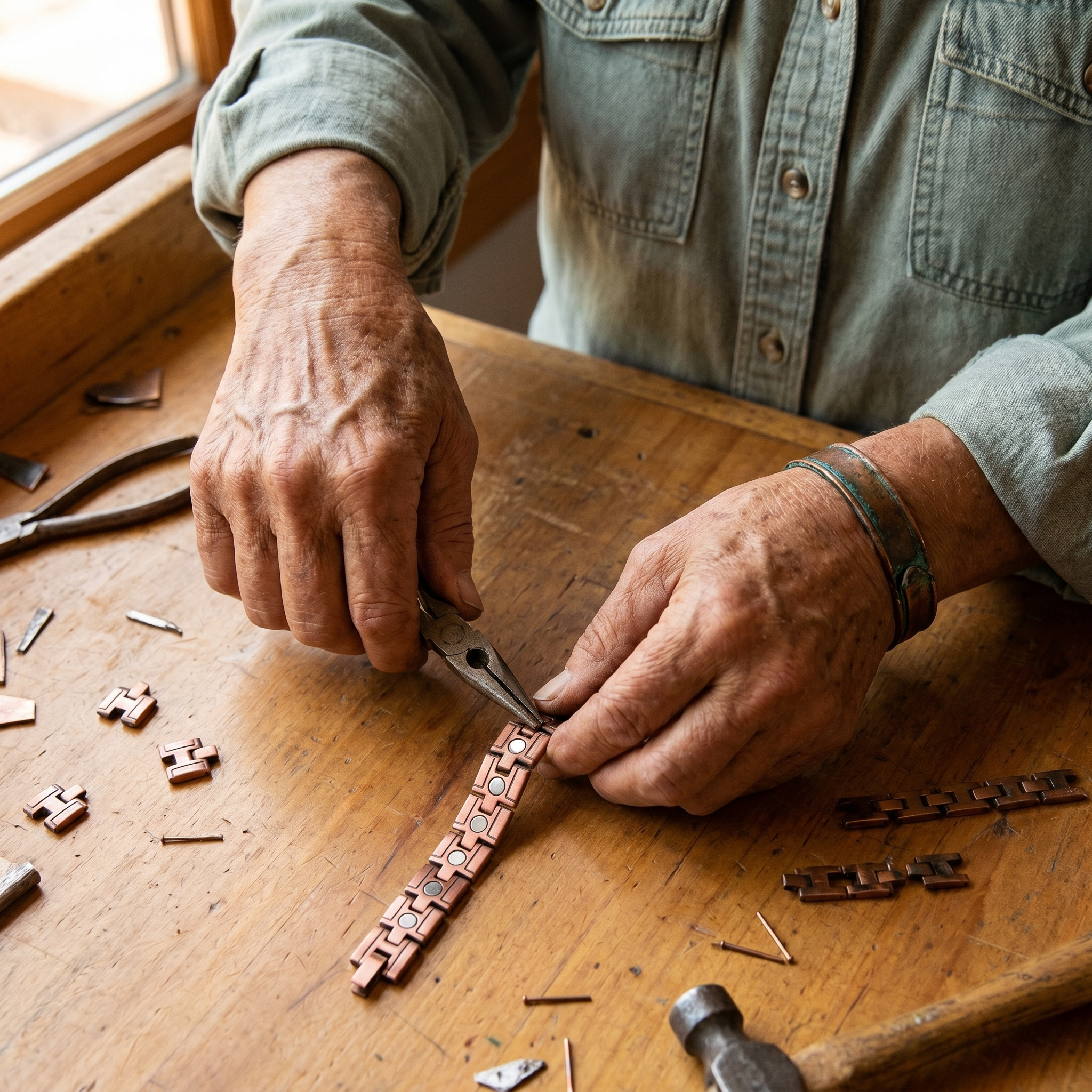 Maria's Gorse Men's Copper Bracelet