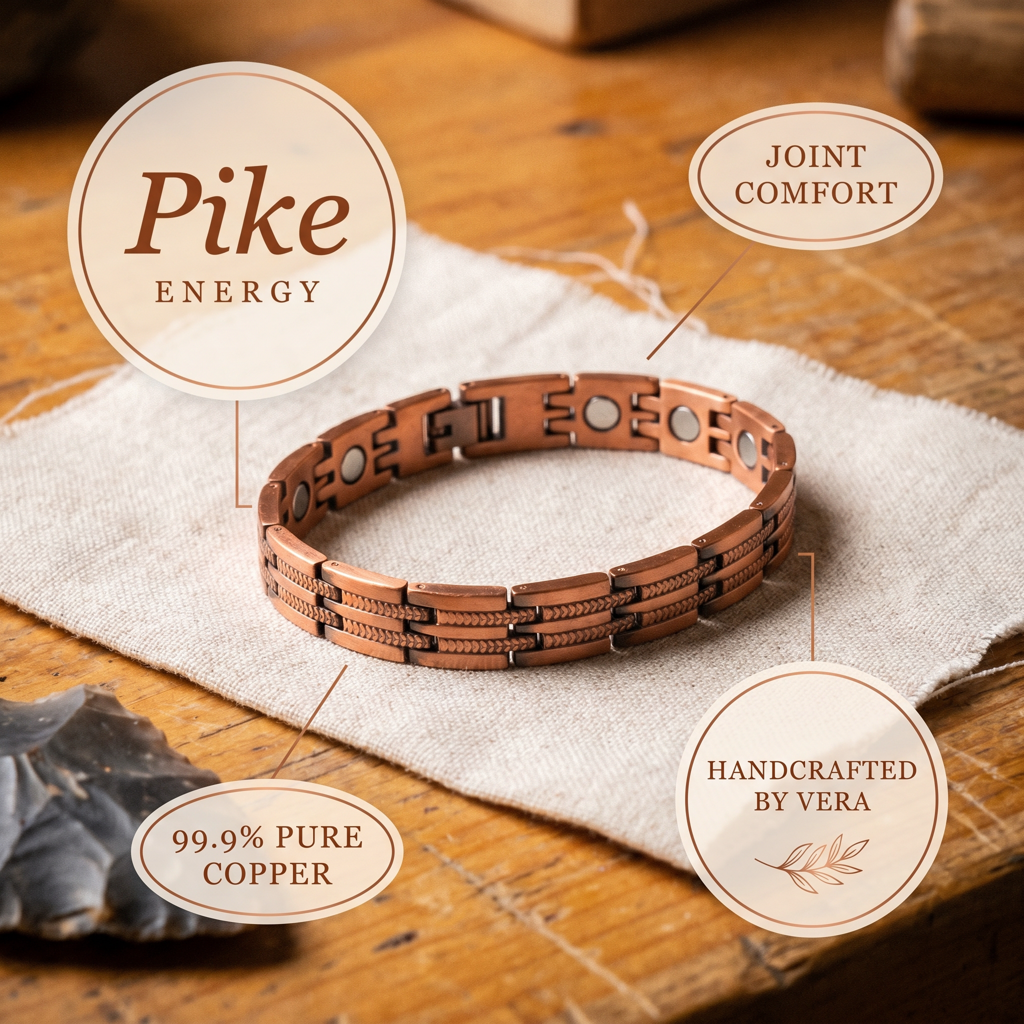 Maria's Pike Men's Copper Bracelet