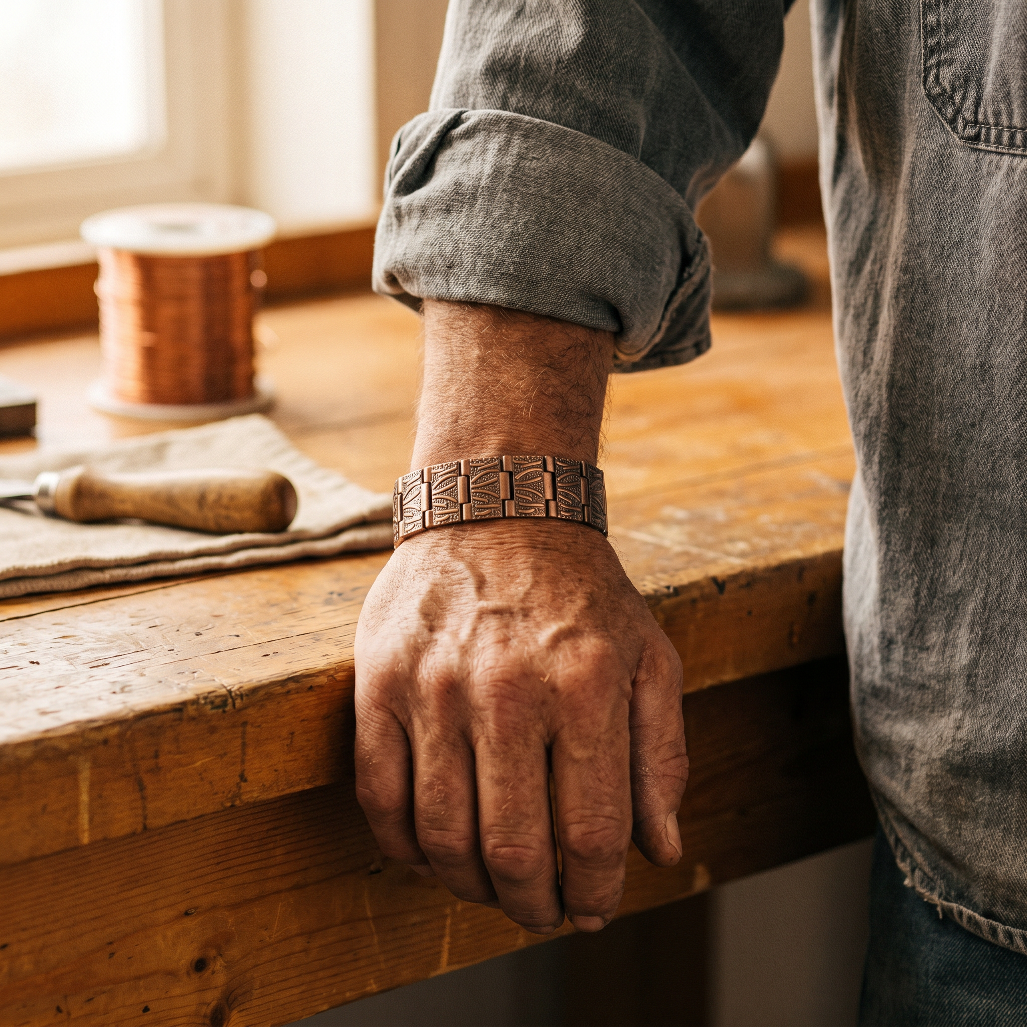 Maria's Grit Men's Copper Bracelet