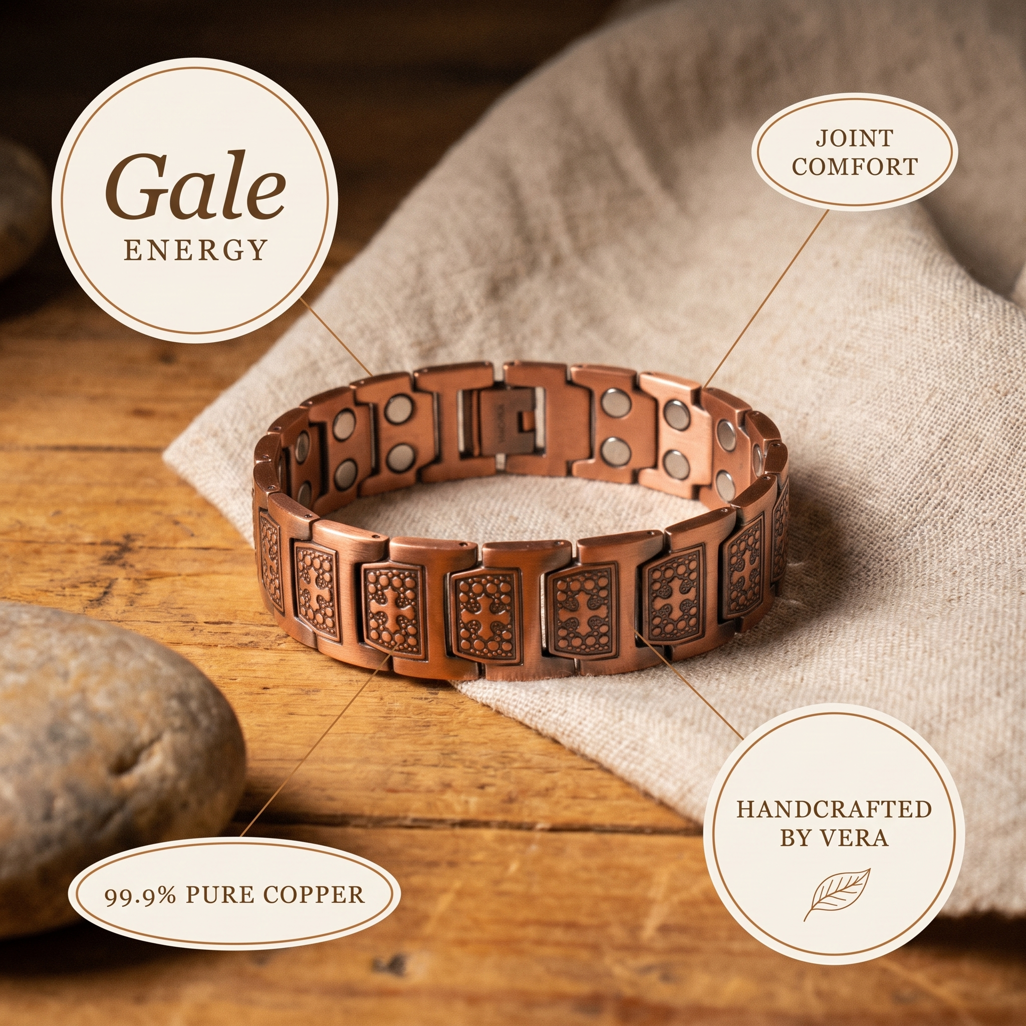 Maria's Gale Men's Copper Bracelet