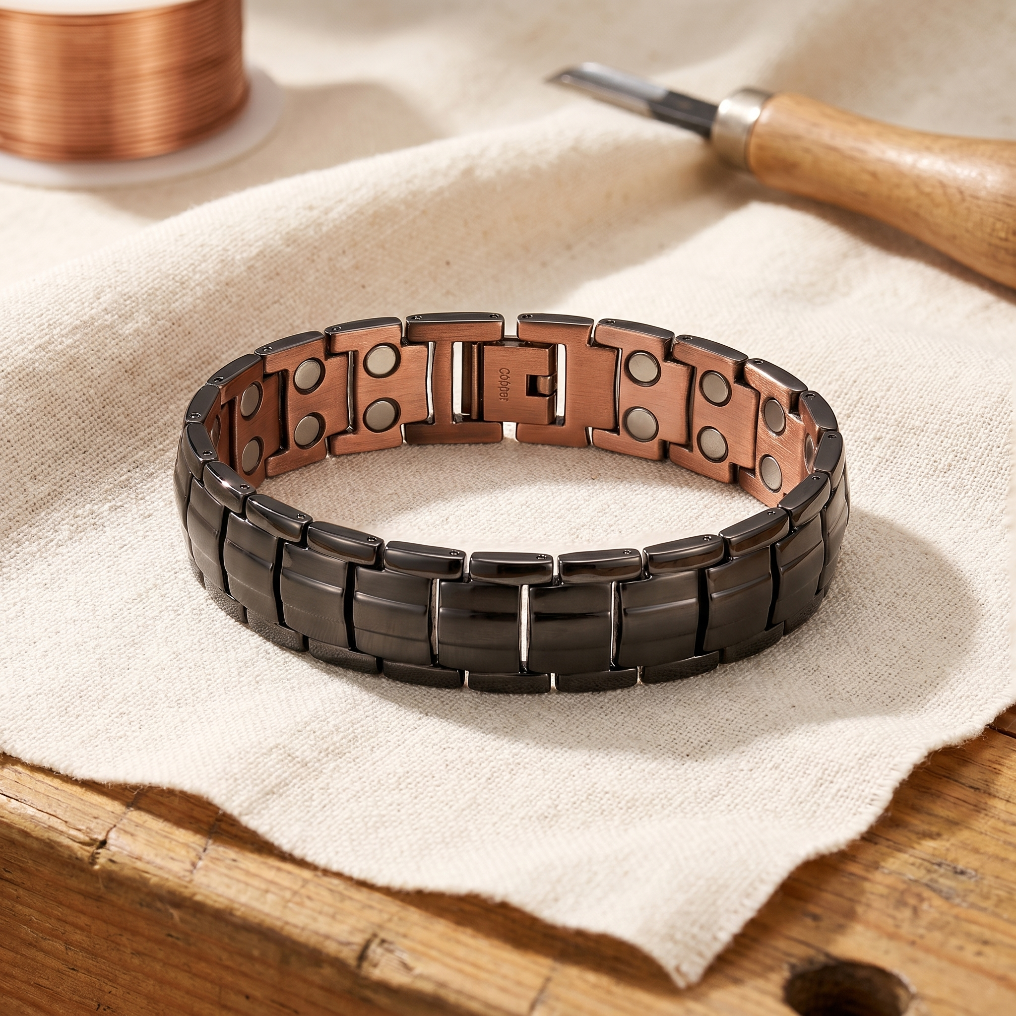 Maria's Ochre Men's Copper Bracelet