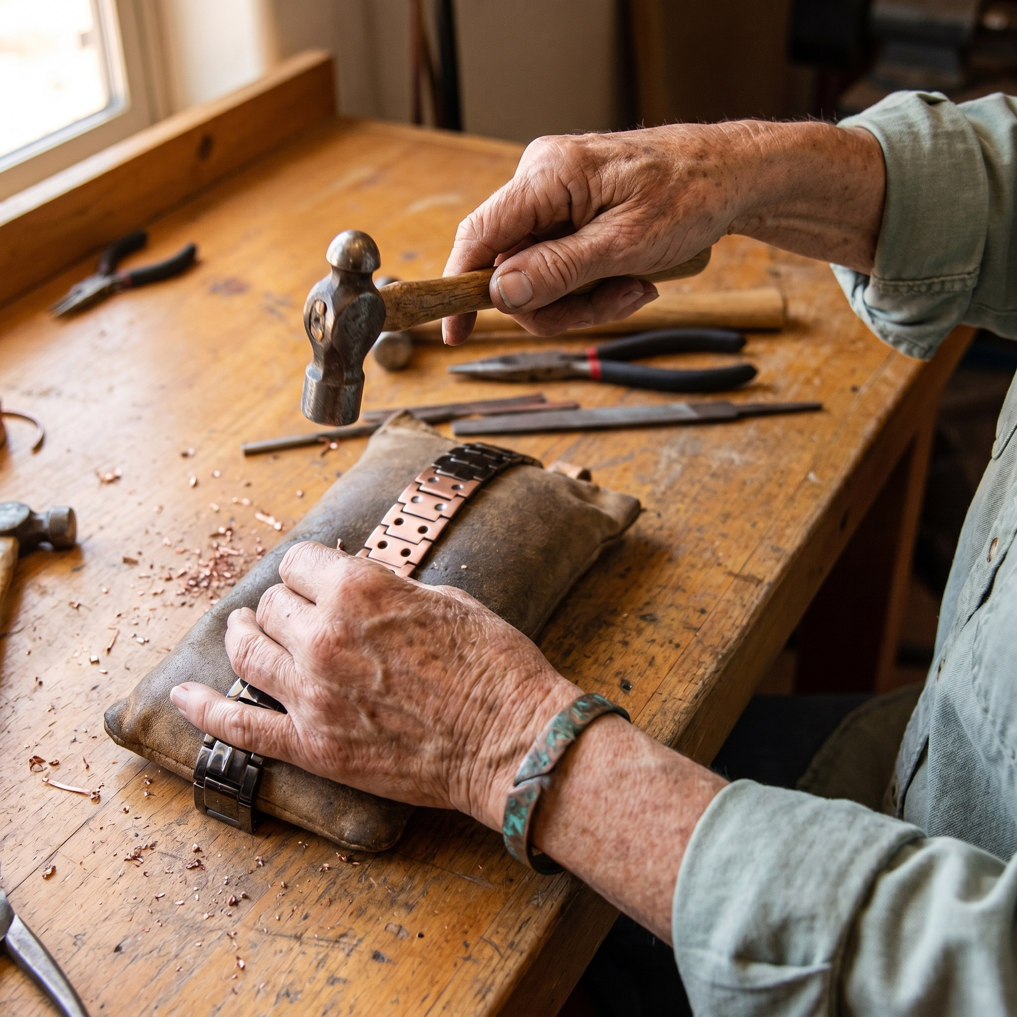 Maria's Ochre Men's Copper Bracelet