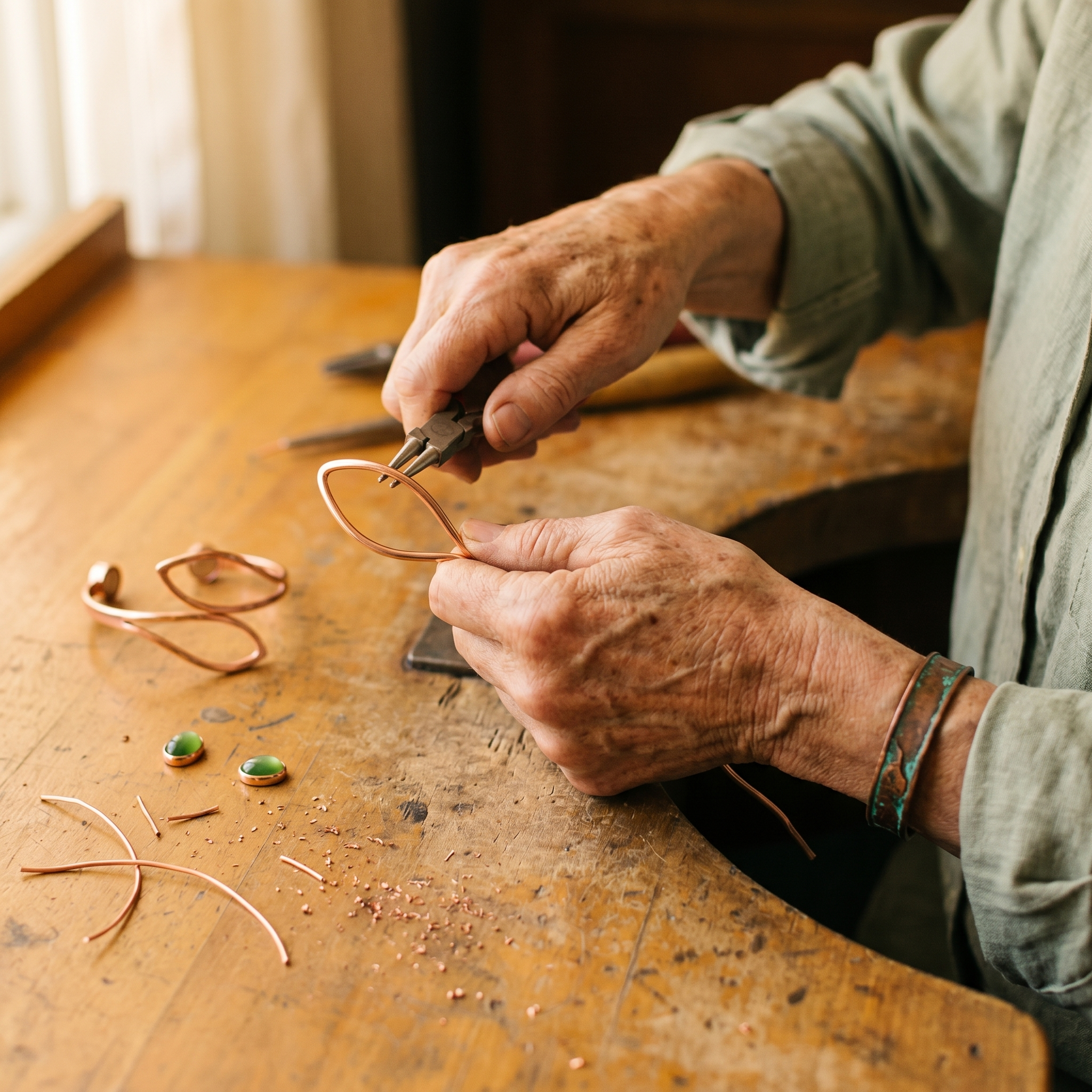 Maria's Opal Copper Bracelet