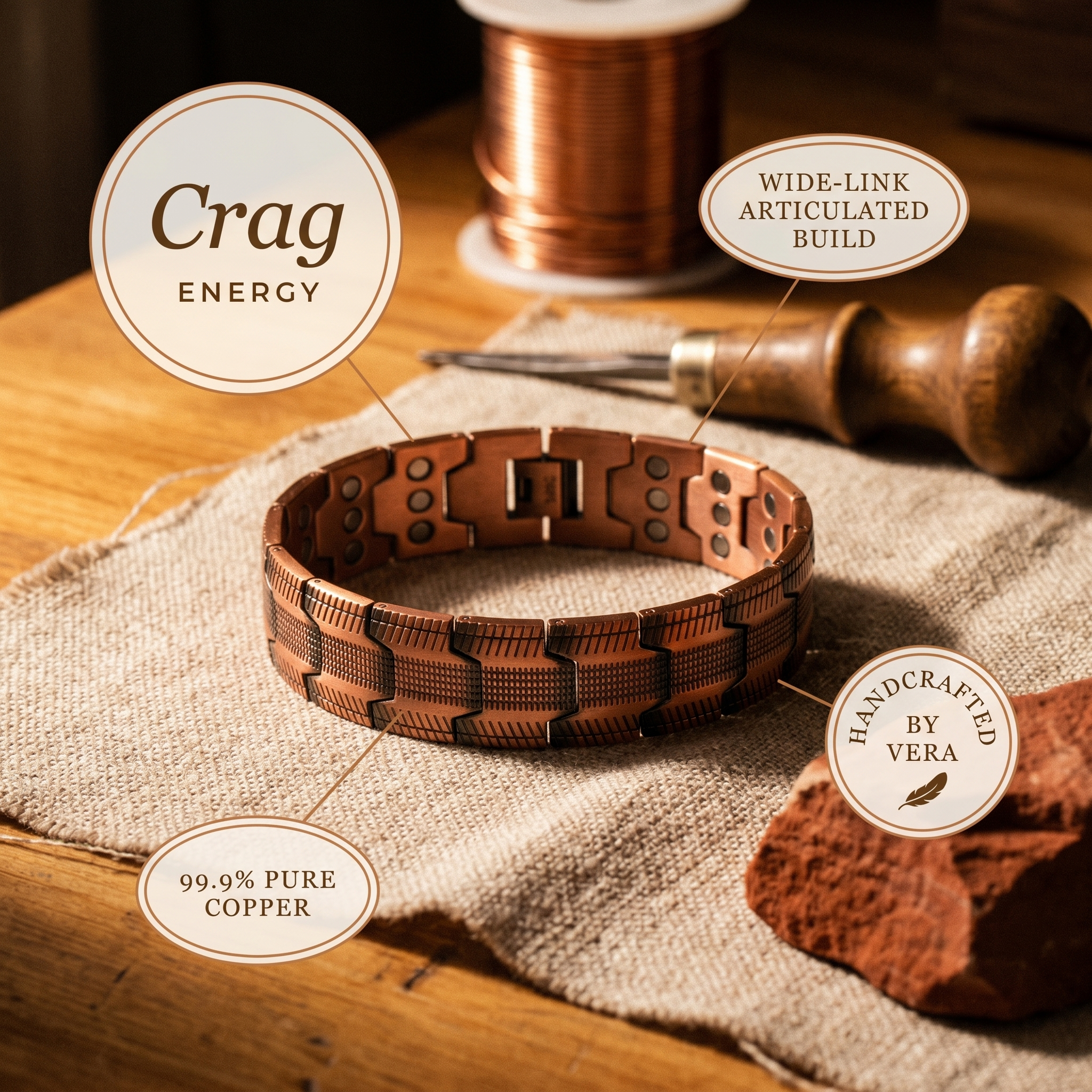 Maria's Crag Copper Bracelet