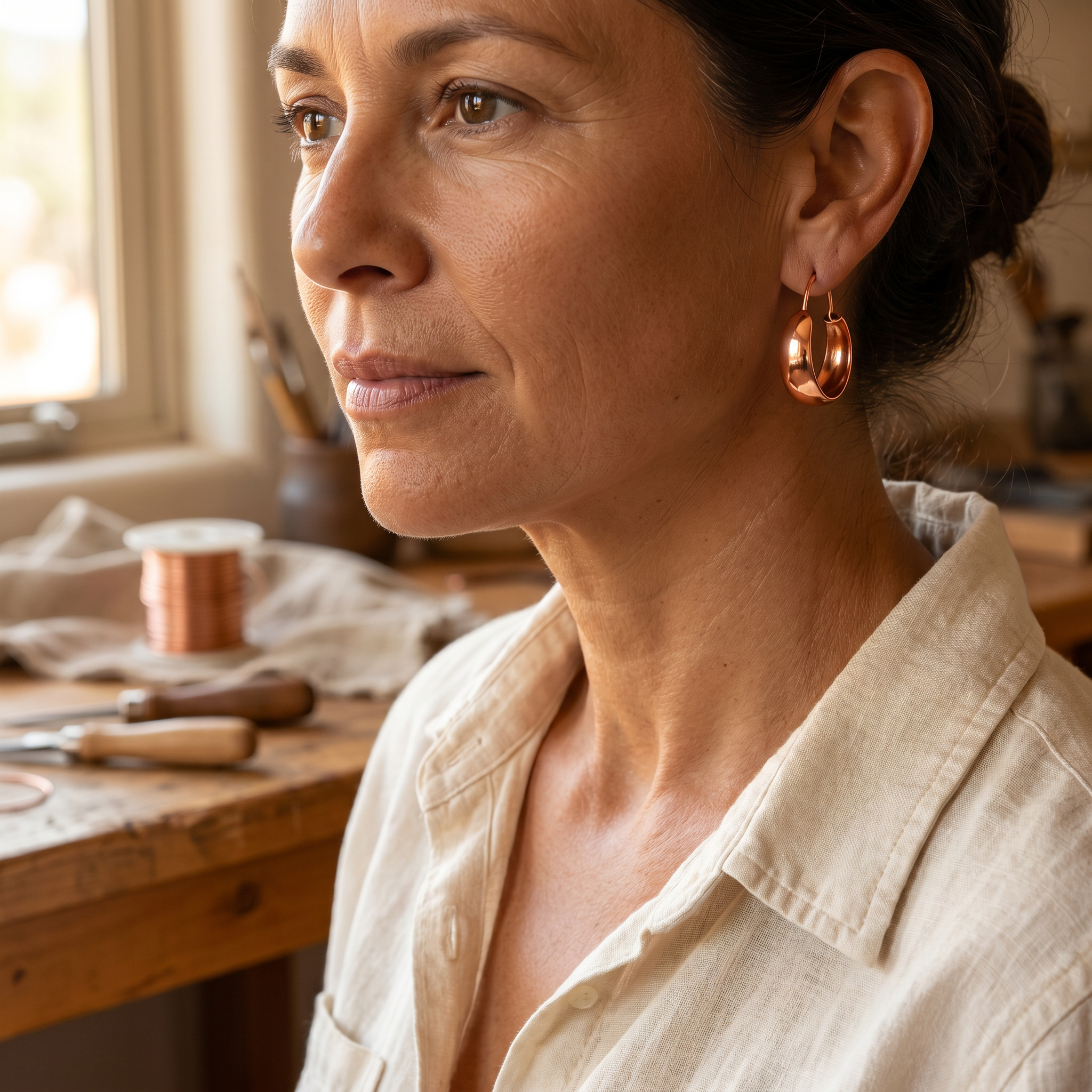 Maria's Dell Copper Earrings
