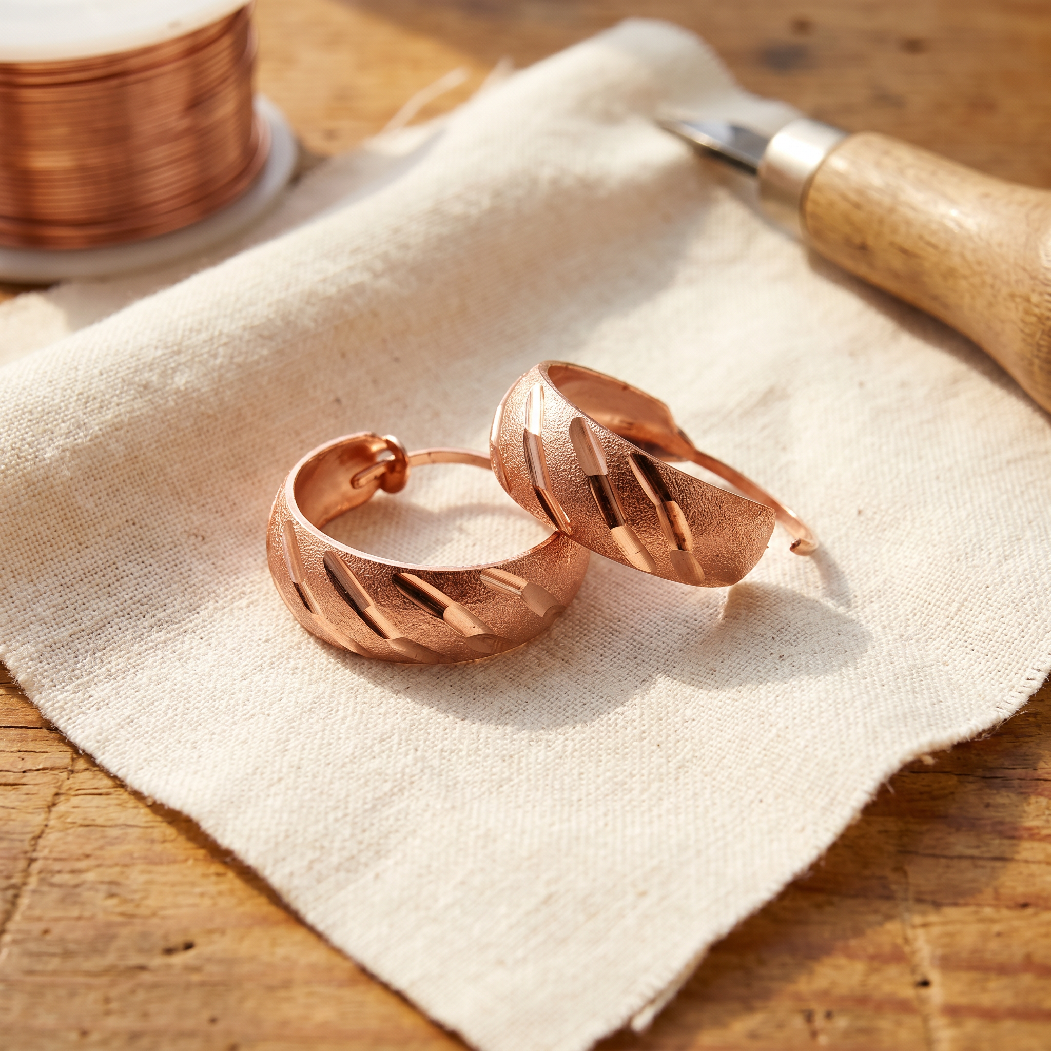 Maria's Vale Copper Earrings