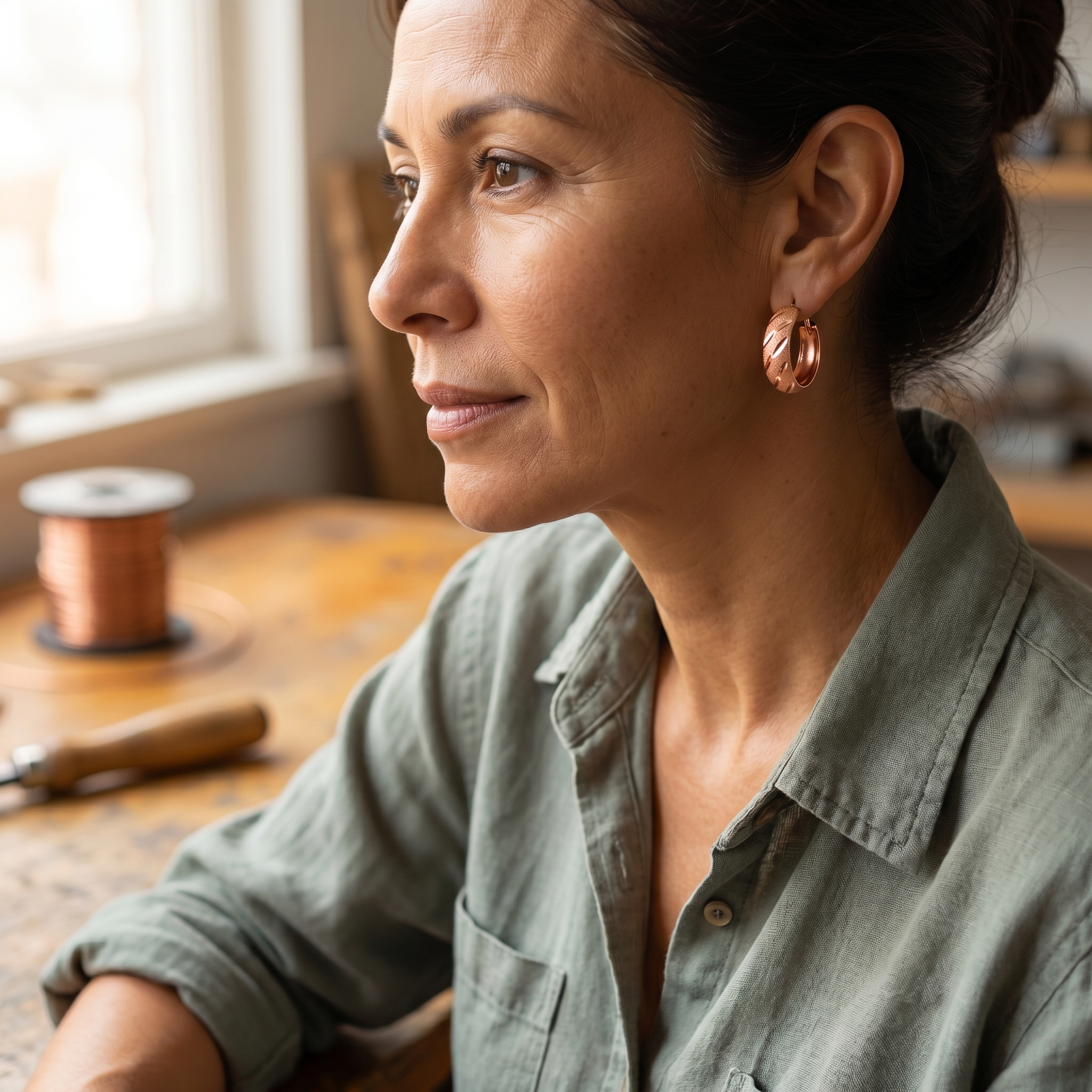 Maria's Vale Copper Earrings