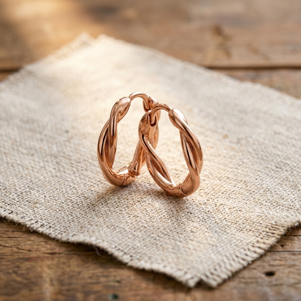 Maria's Wren Copper Hoop Earrings