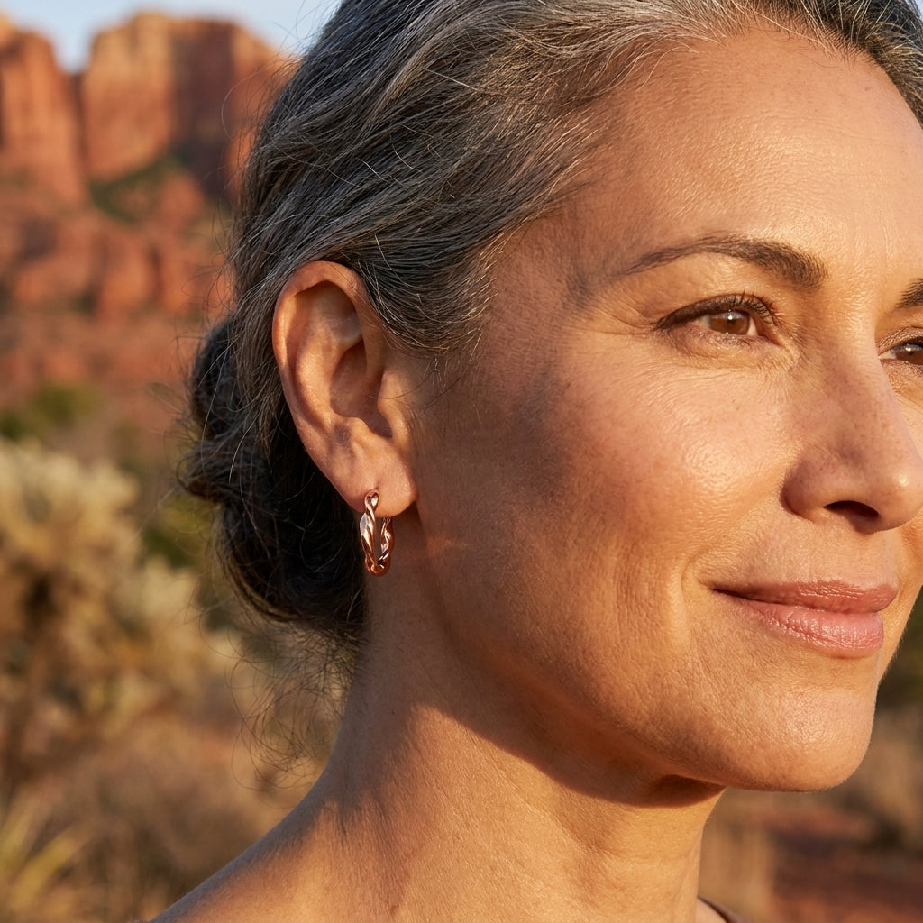 Maria's Wren Copper Hoop Earrings