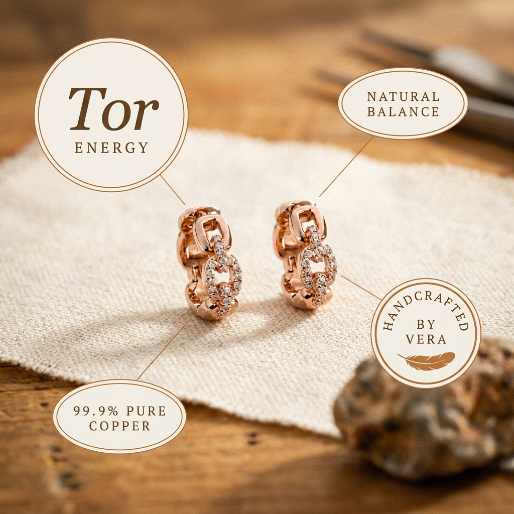 Maria's Tor Copper Earrings
