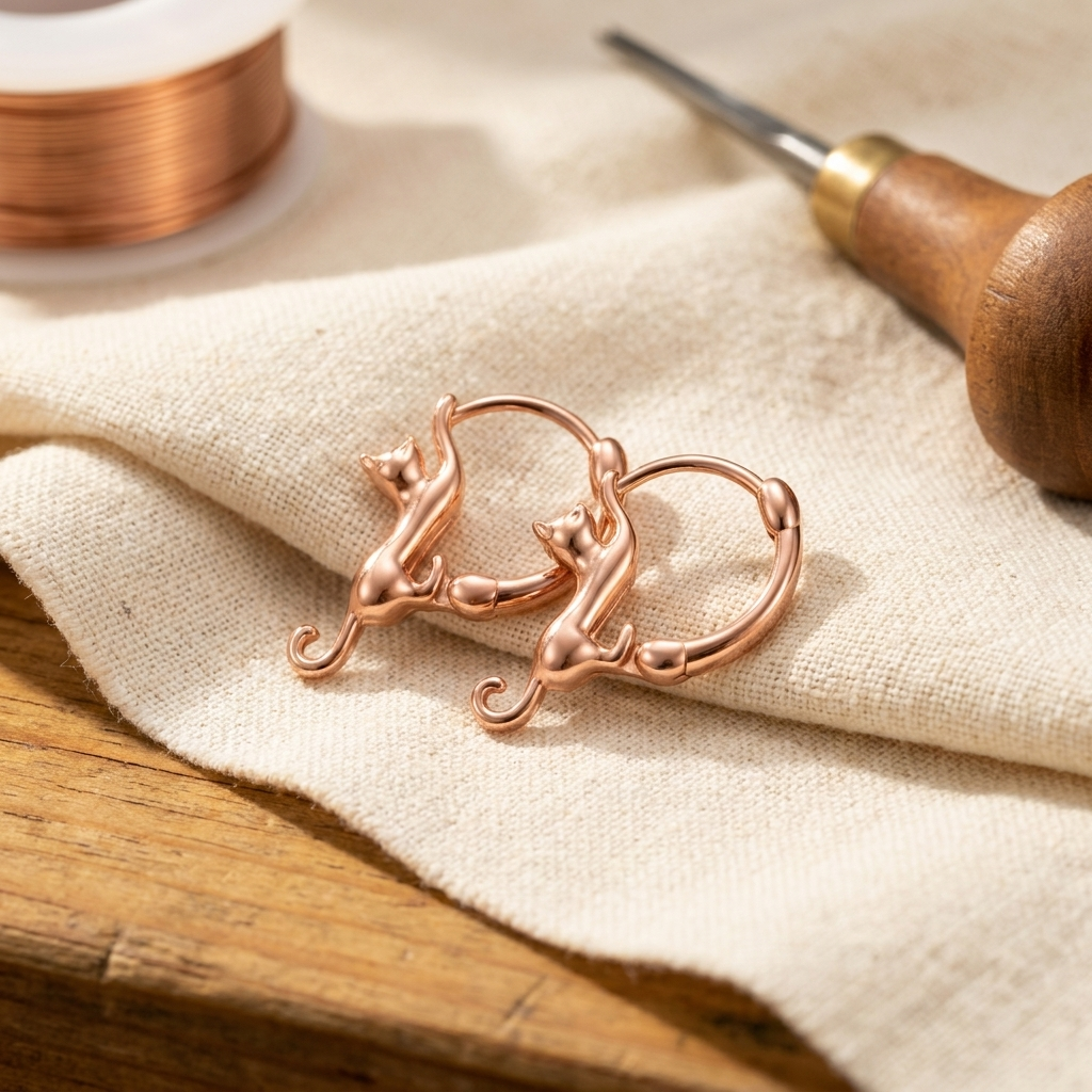 Maria's Swirl Copper Earrings