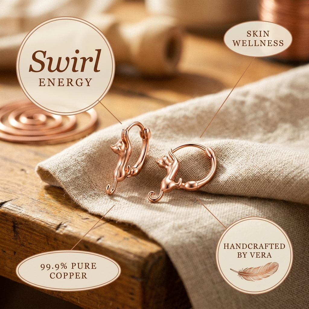 Maria's Swirl Copper Earrings