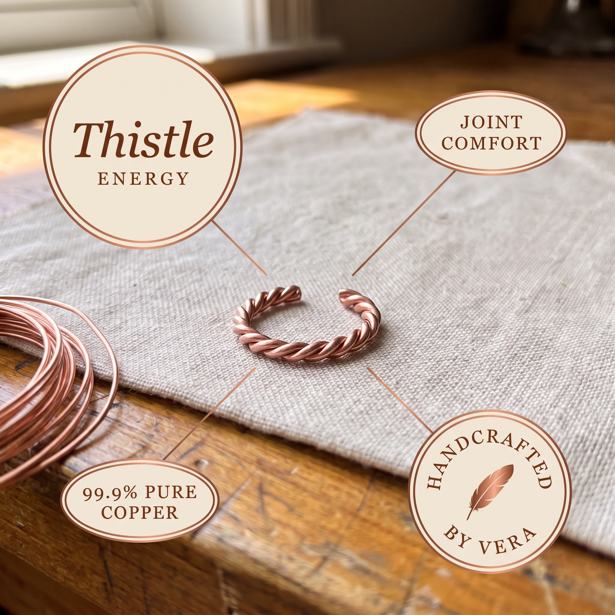 Maria's Copper Tensor Ring