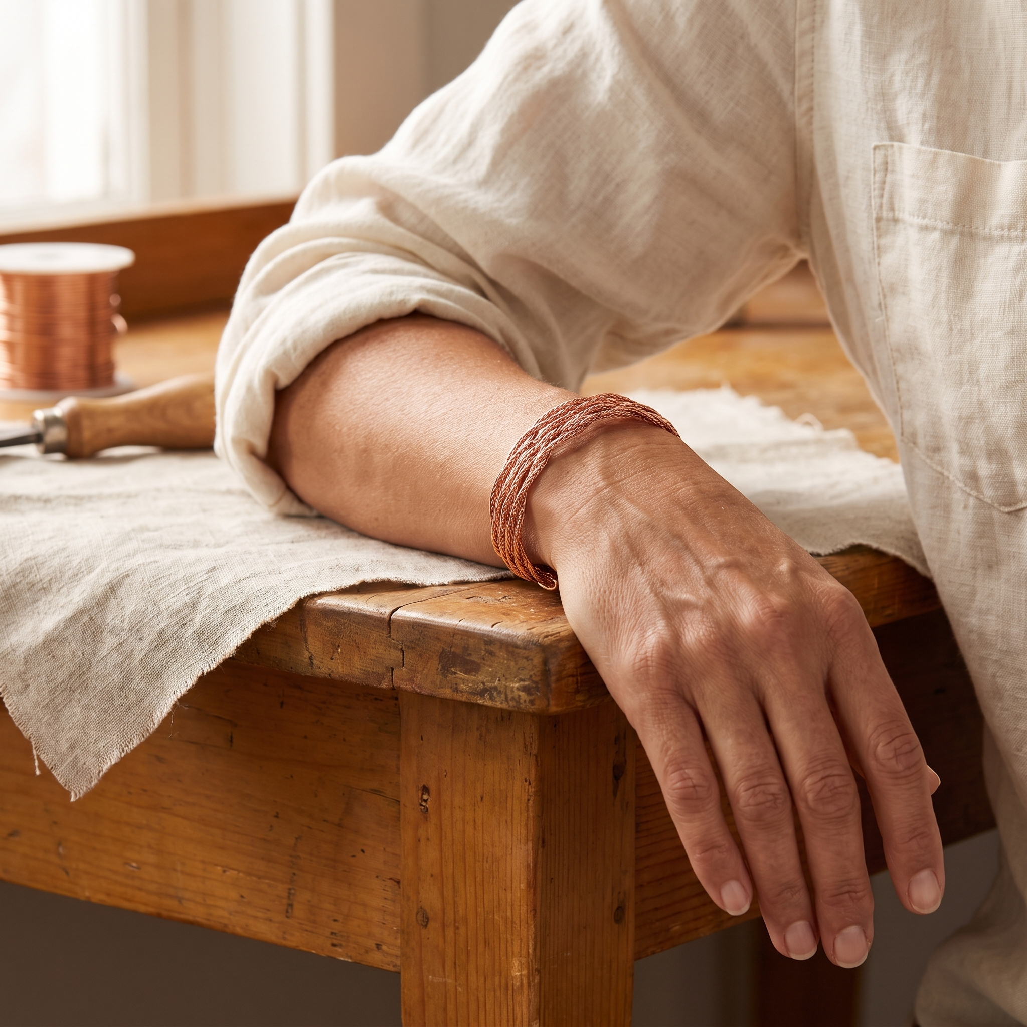 Maria's Elk Copper Bracelet