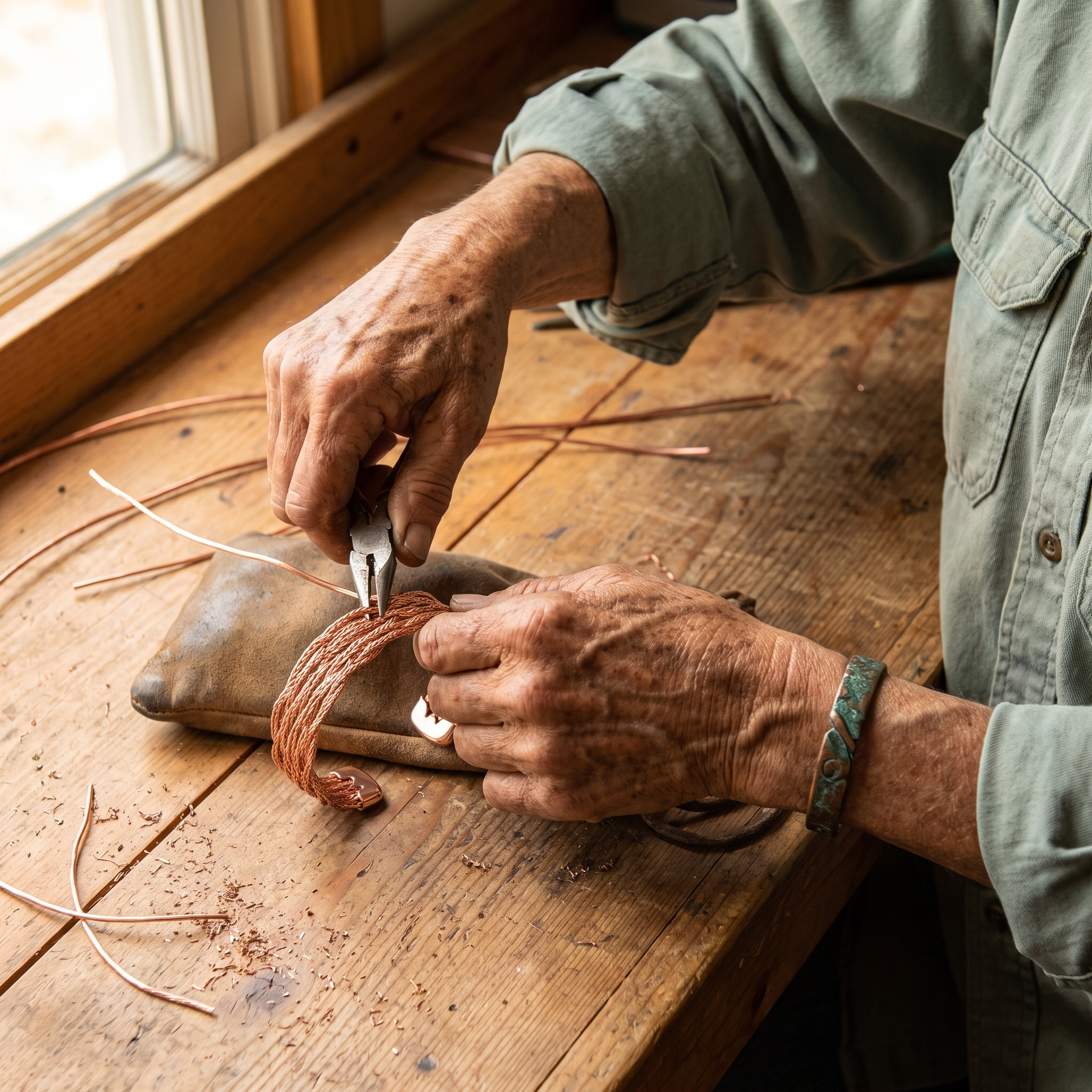 Maria's Elk Copper Bracelet