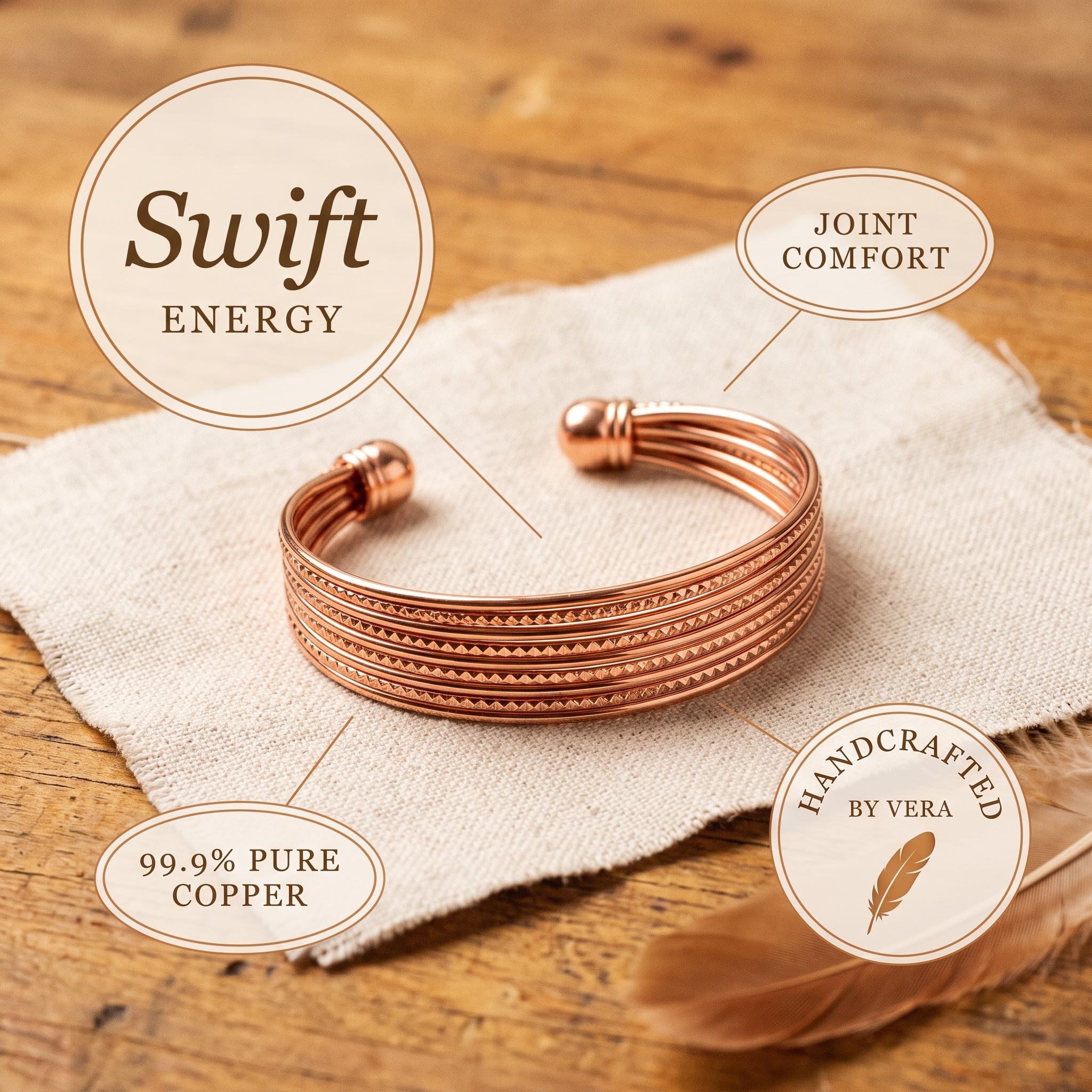 Maria's Swift Copper Bracelet