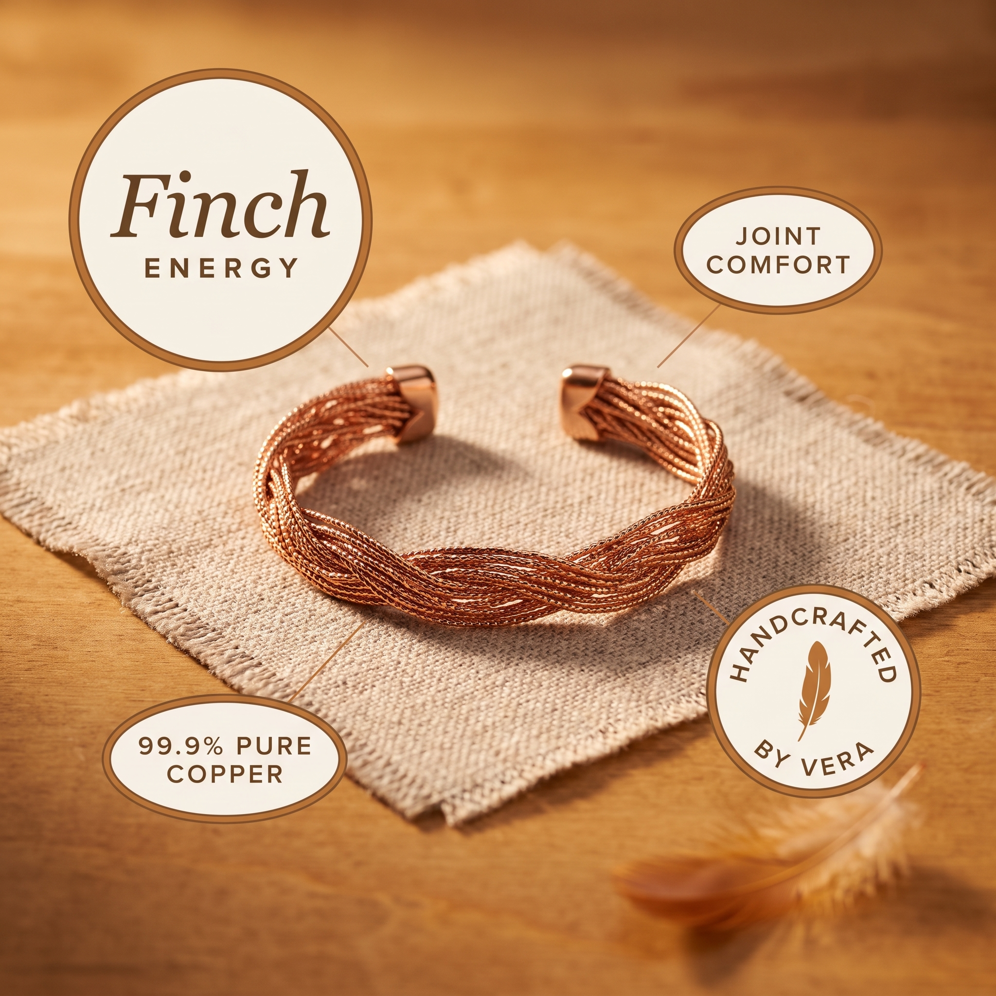 Maria's Finch Copper Bracelet