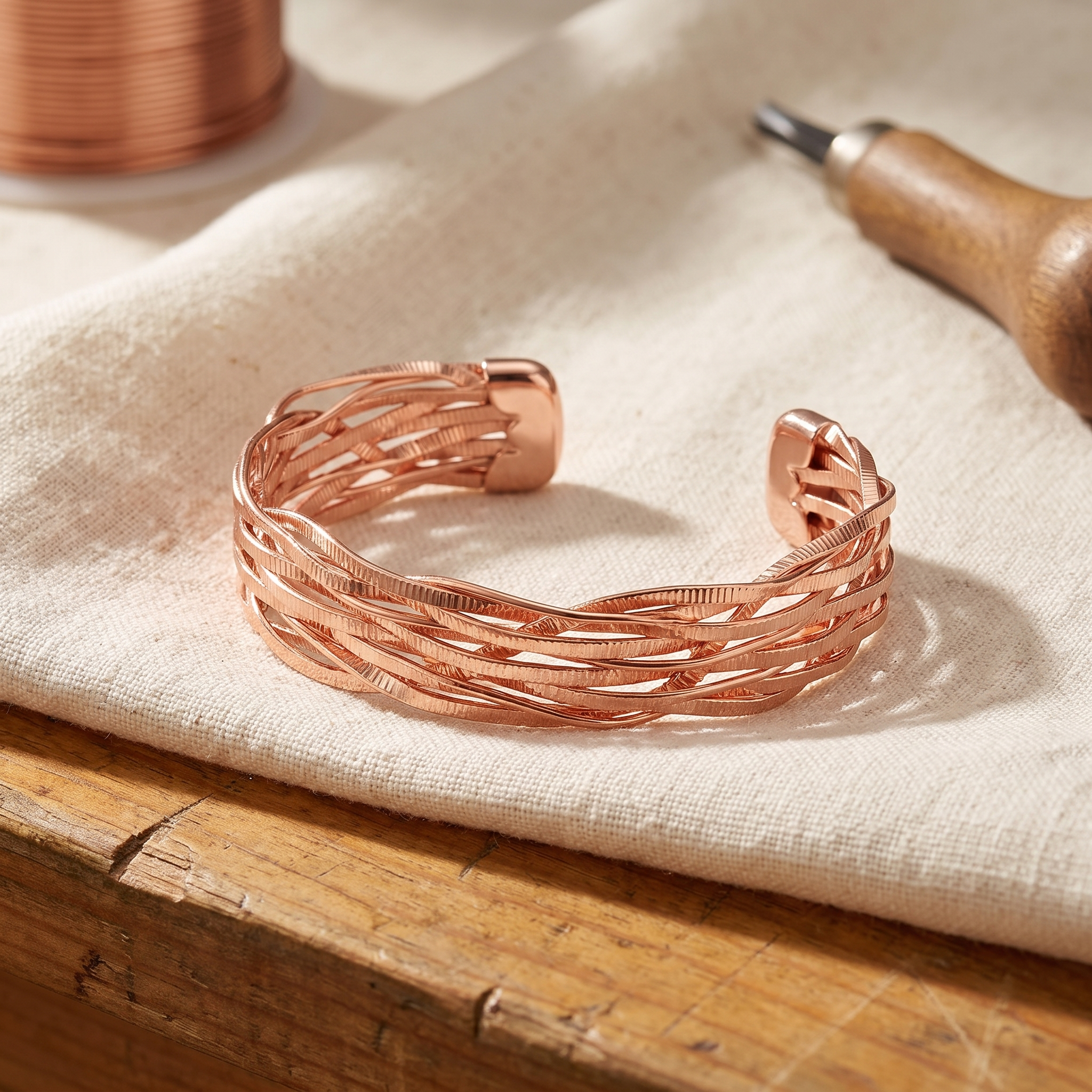 Maria's Wisp Copper Bracelet