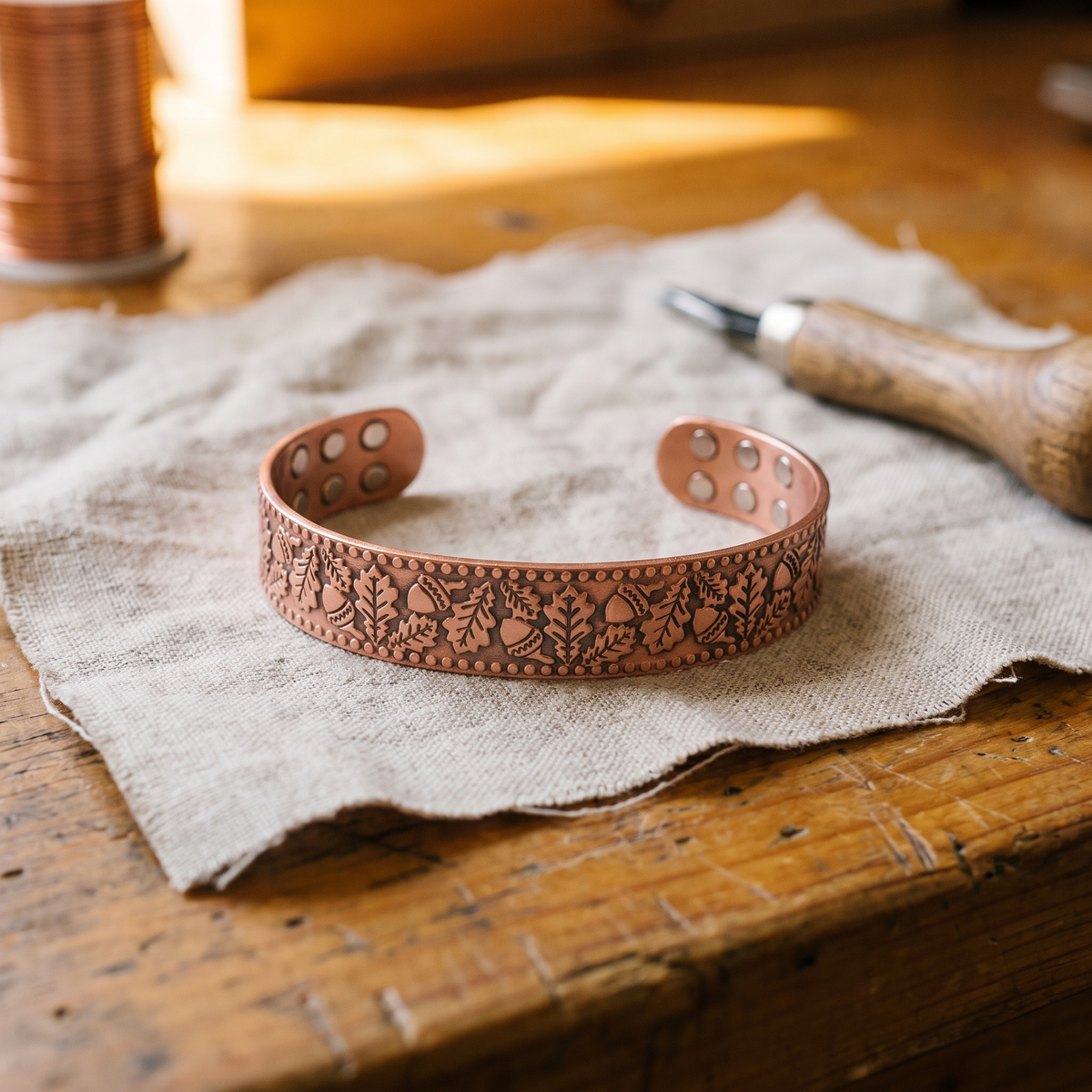 Maria's Timber Copper Bracelet