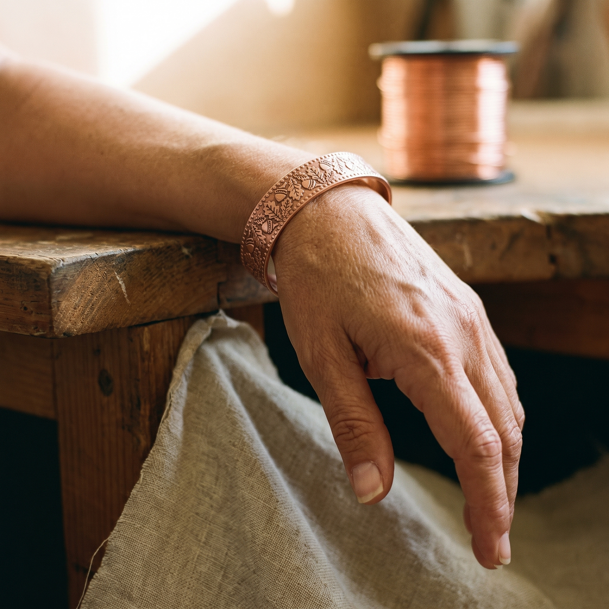 Maria's Timber Copper Bracelet