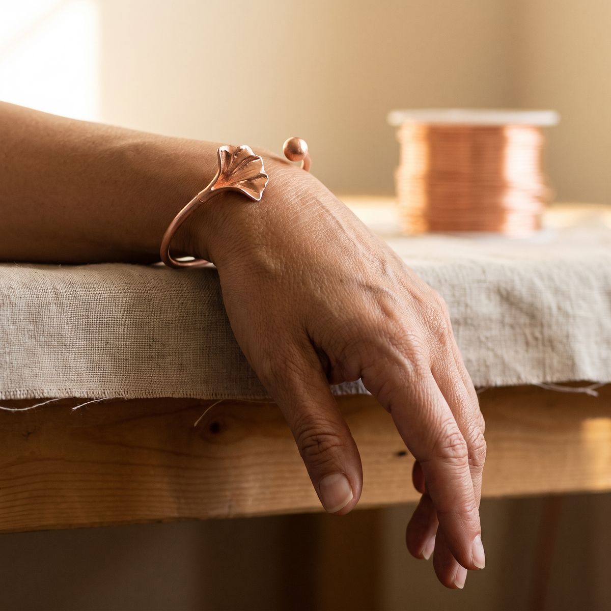 Maria's Shell Copper Bracelet
