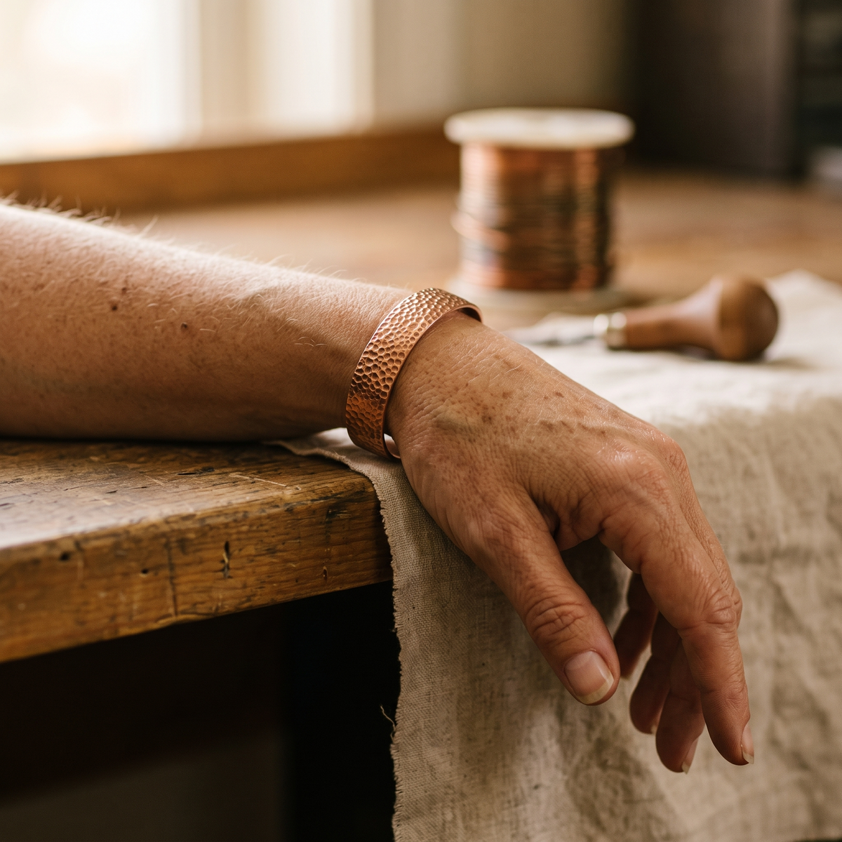 Maria's Moon Copper Bracelet