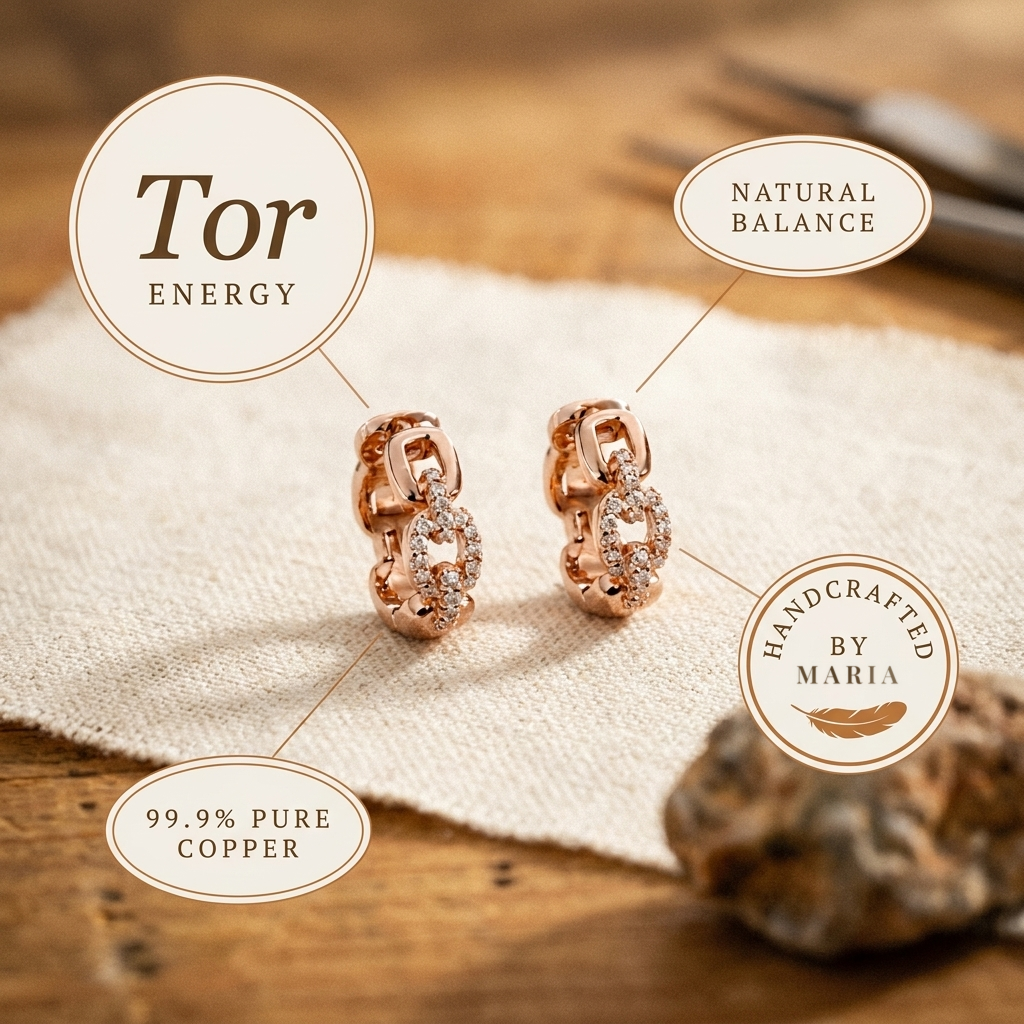 Maria's Tor Copper Earrings