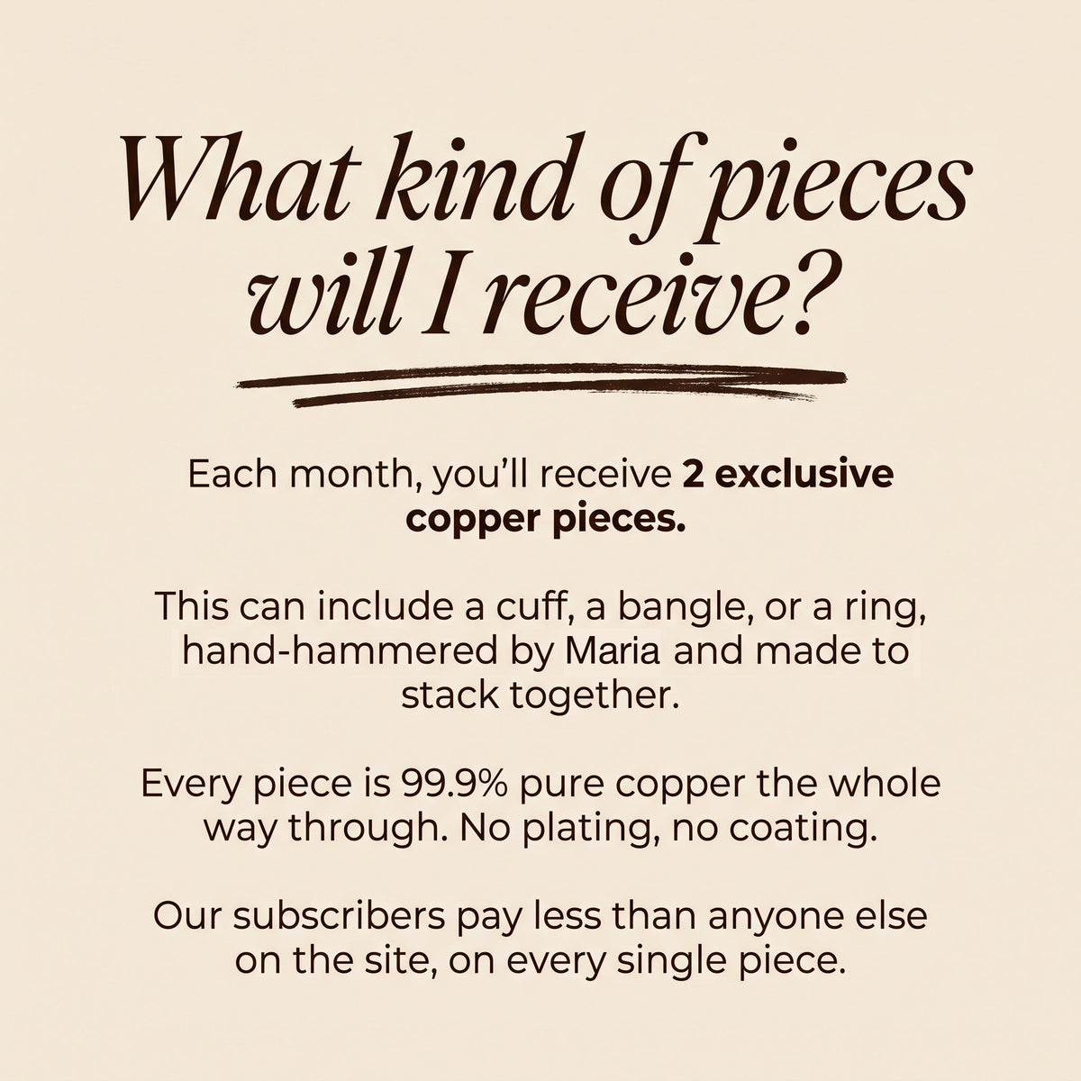 What kind of pieces will I receive
